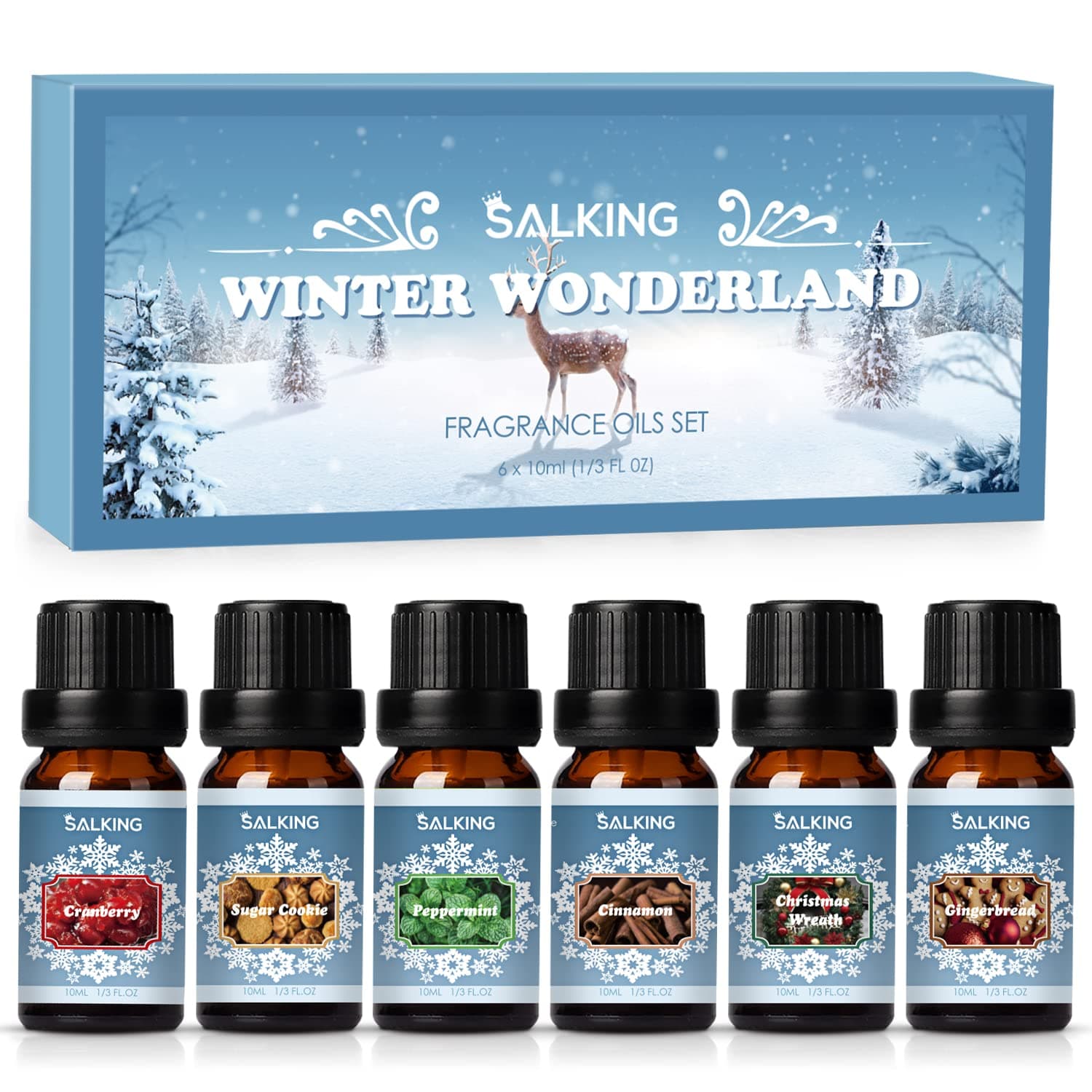 SALKING Winter Scented Essential Oils Gift Set - For Diffusers, Soap & Candle Making