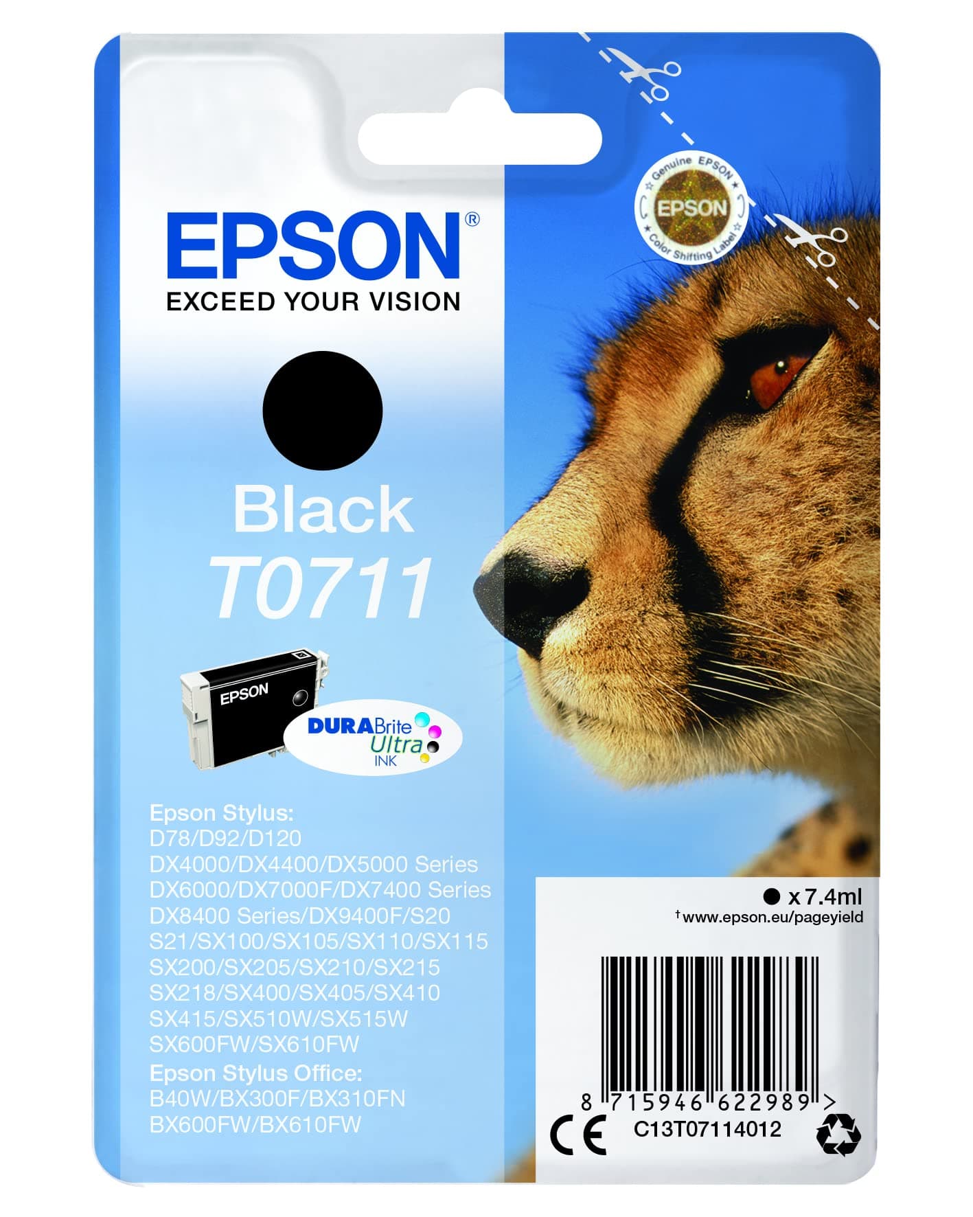 EpsonCartucho T0711 Negro
