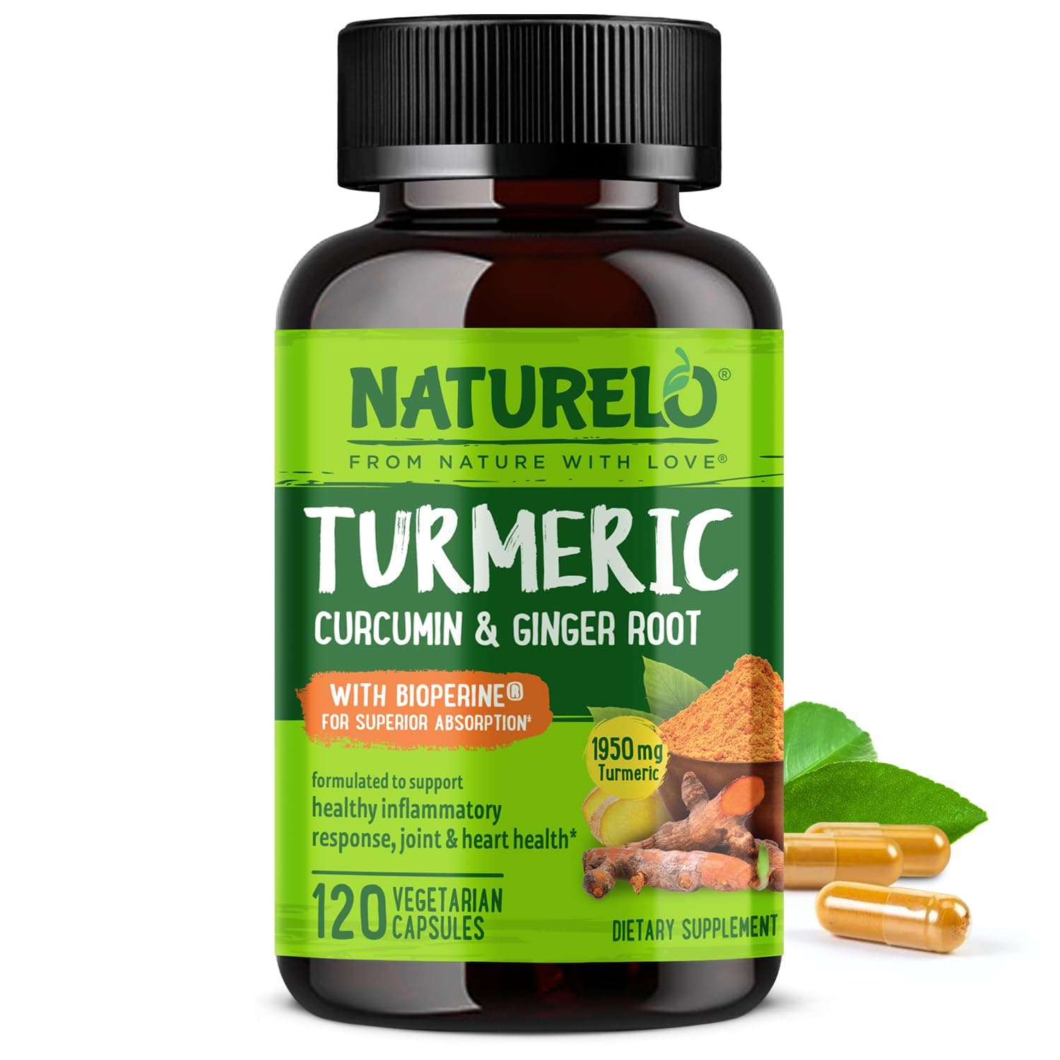 Turmeric Curcumin & Ginger Root, 120 ct