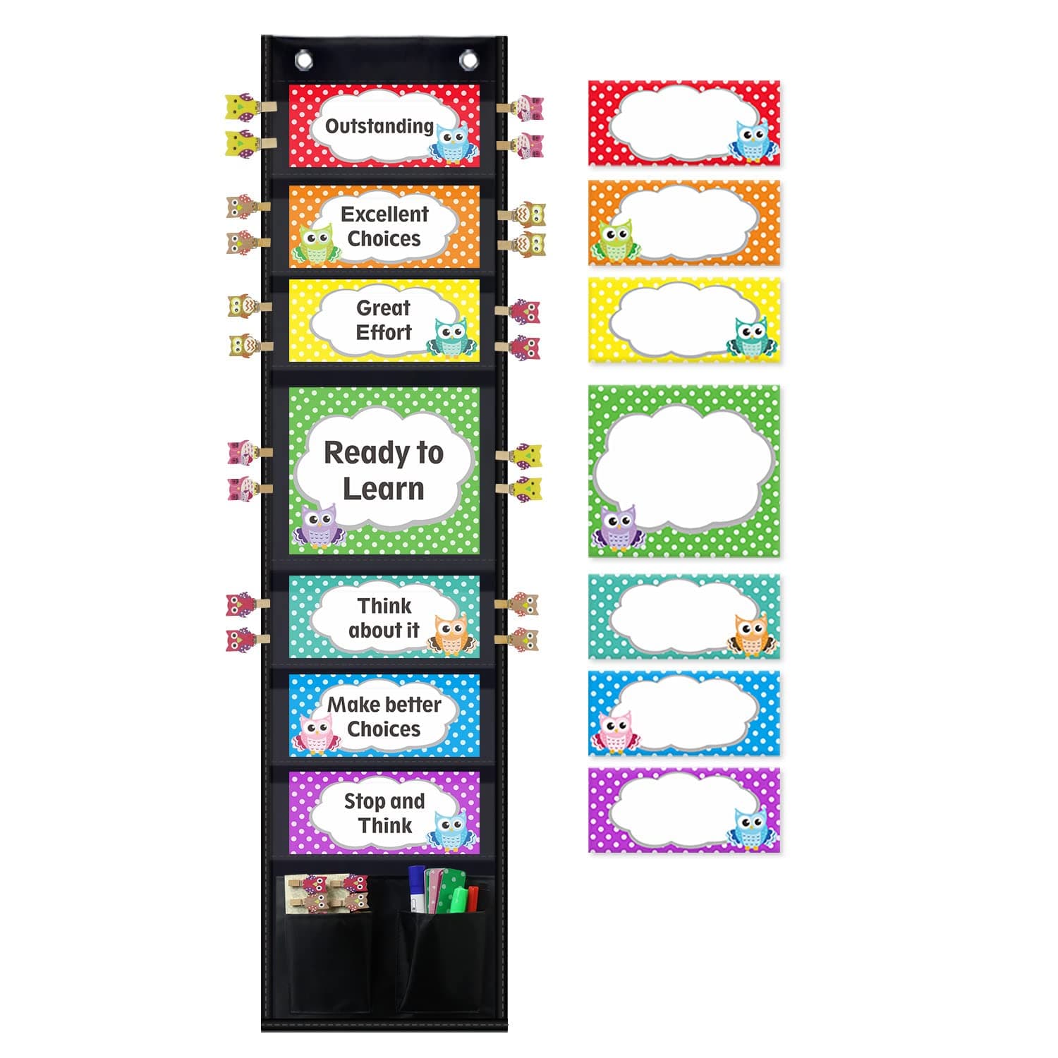 ABCKEY Behavior Clip Chart for Classroom,Behavior Chart for Kids,Children Behavioral Chart