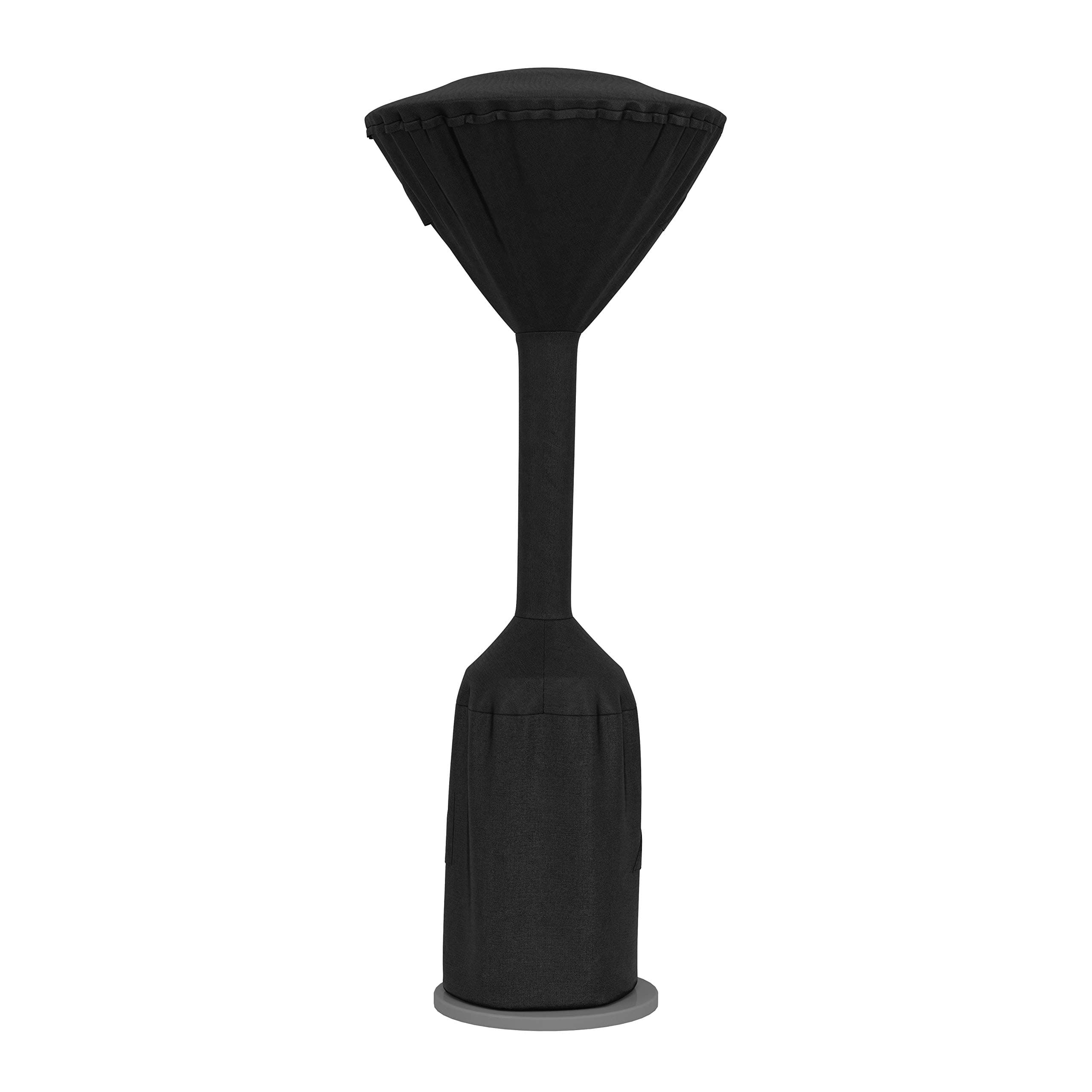 Amazon Basics Outdoor Round Stand Up Patio Heater Cover, Wind-Resistant, Snow-Resistant, Water-Resistant, Black, 36" x 18.5" x 95"