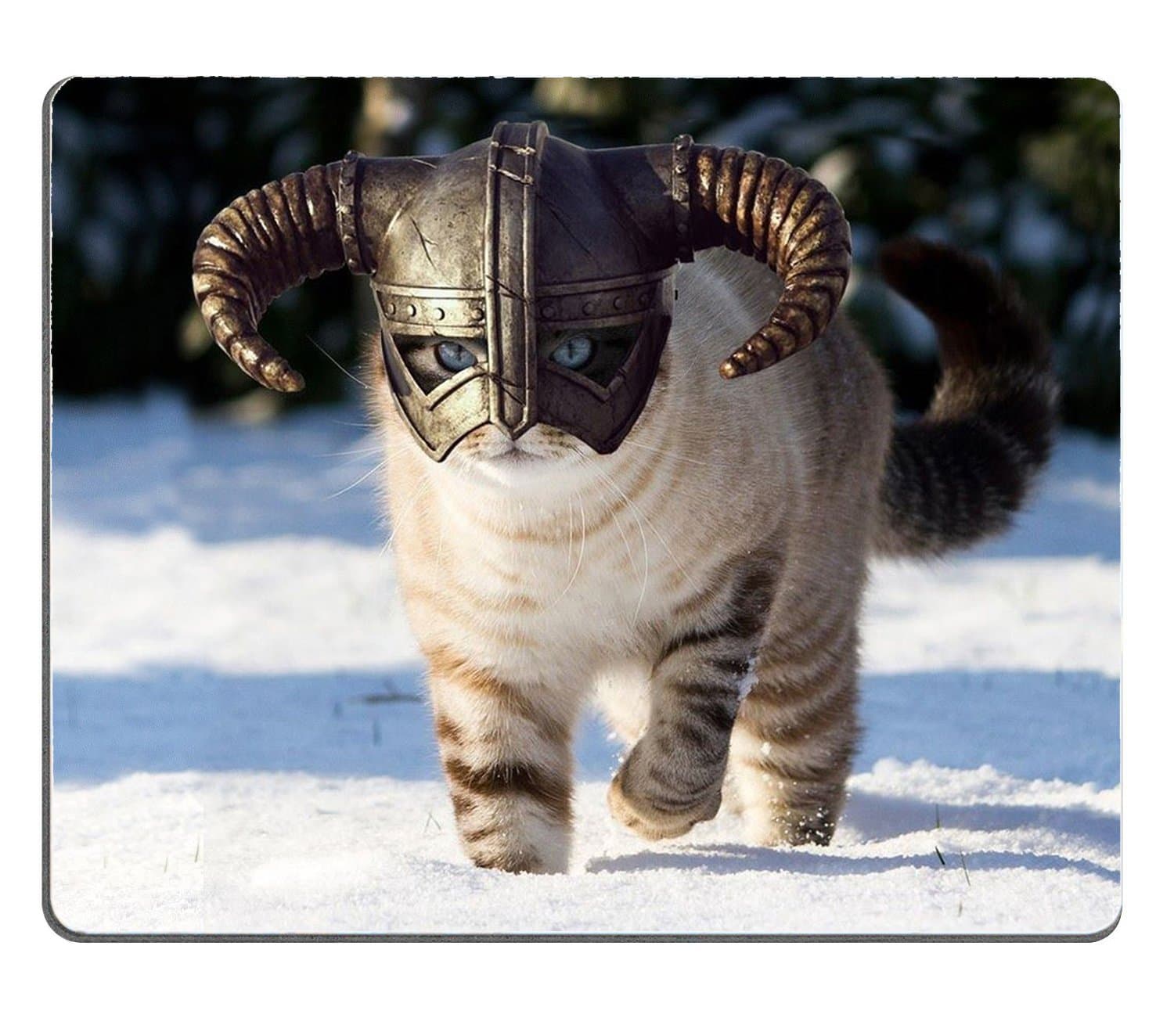 New Skyrim Cat Dragonborn Fluffy Animal Majestic Nordic Snow Mouse Pad Mouse Mat