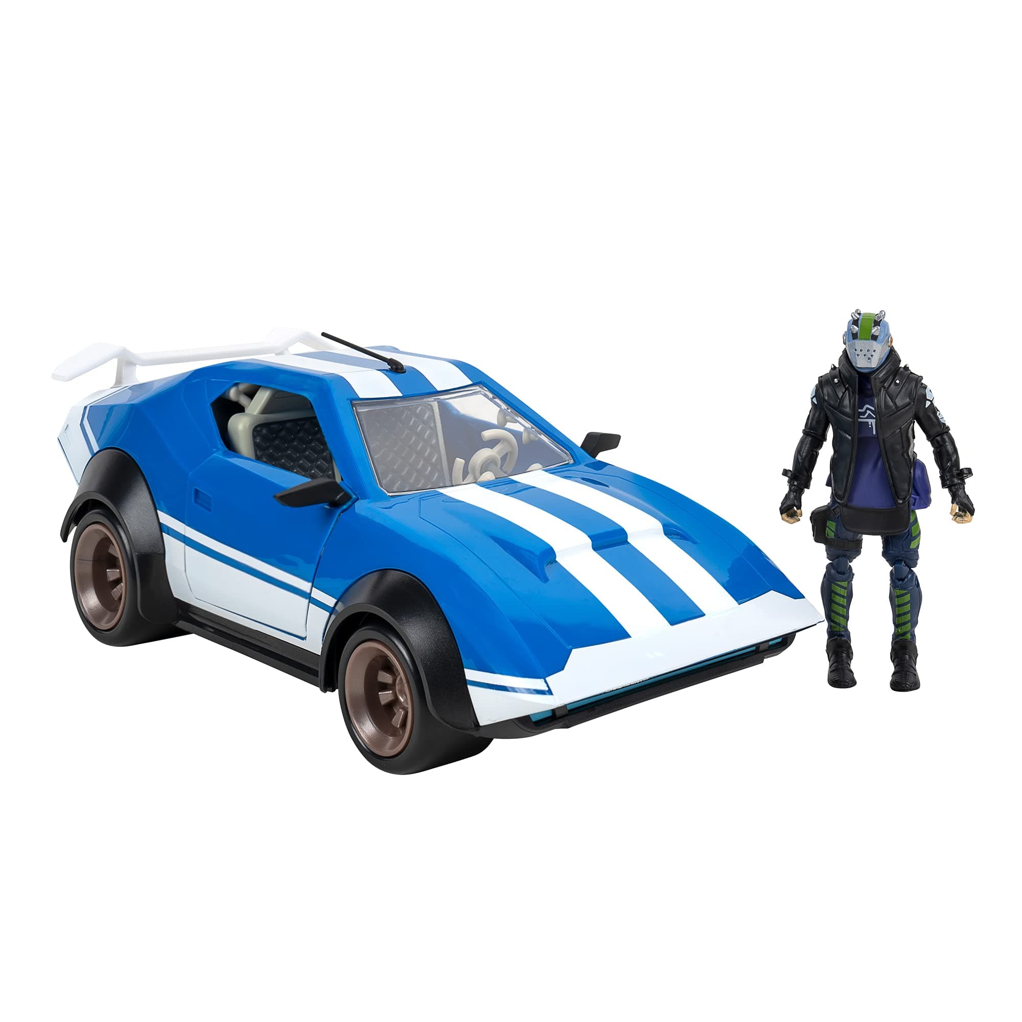 Whiplash Joy Ride Vehicle (Blue and White), Vehicle with 10cm X-Lord Articulated Figure