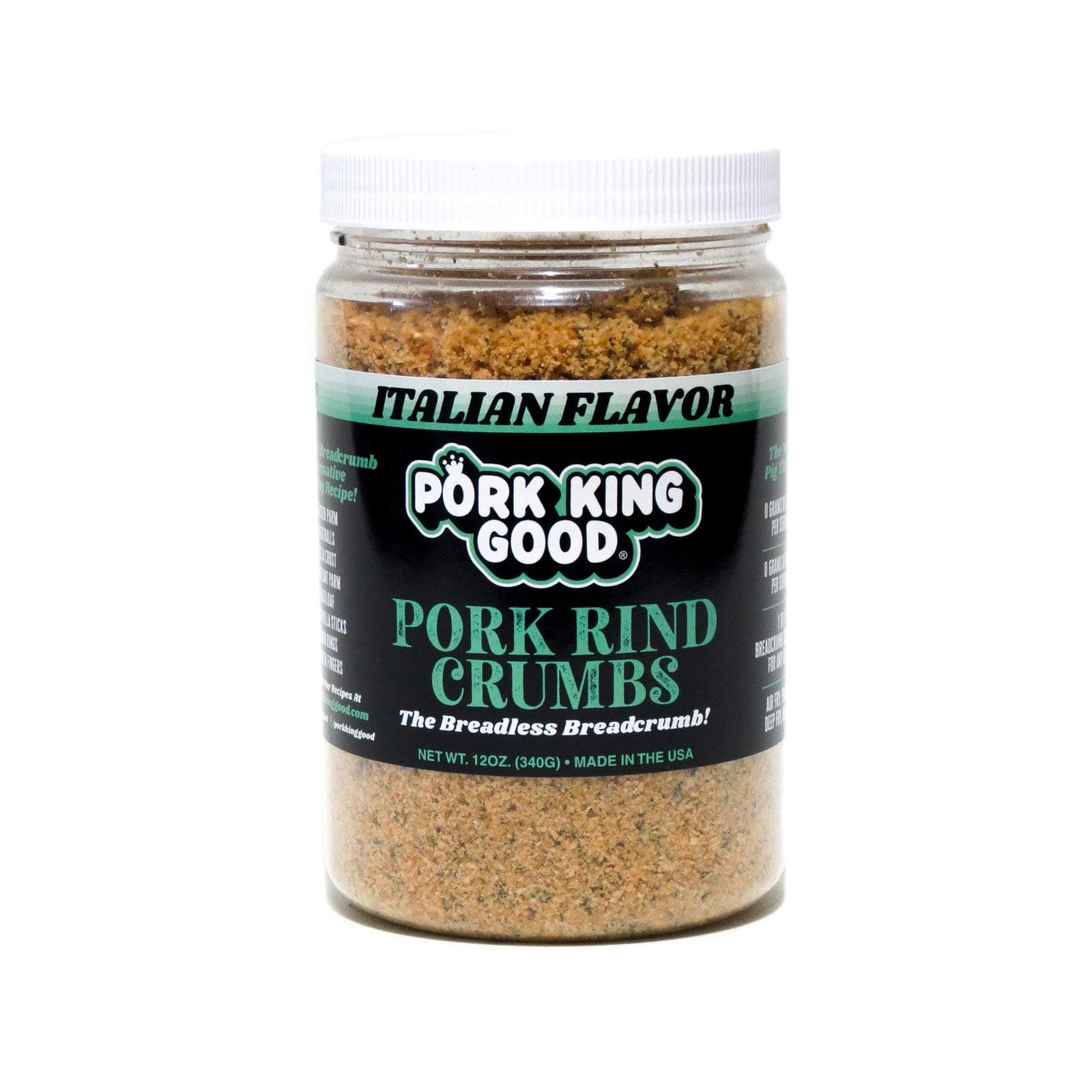 Italian Pork Rind Crumbs (Low Carb Keto Diet)! Perfect For Ketogenic, Paleo, Gluten-Free, Sugar Free and Bariatric Diets. 0 Carbs!