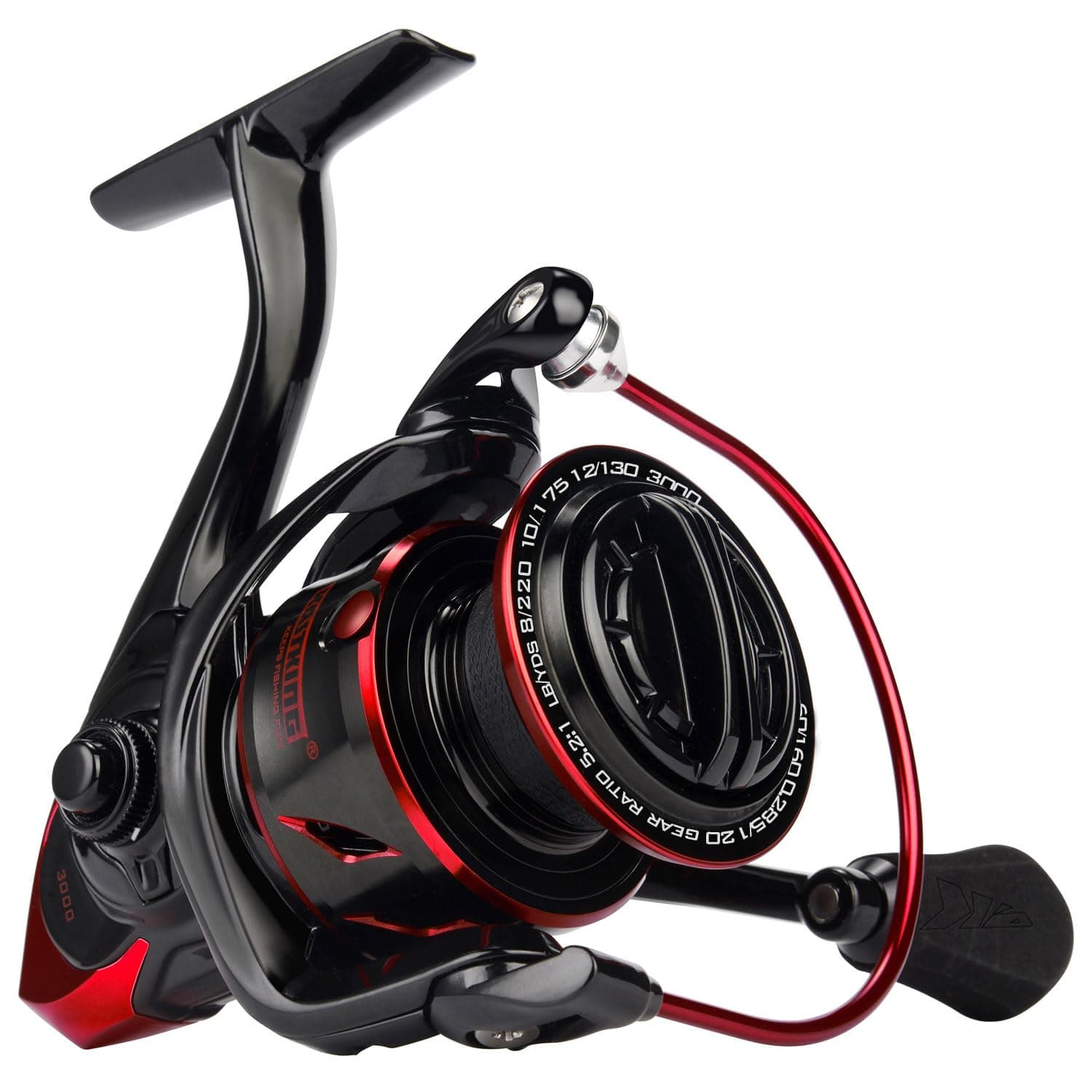 Sharky III Fishing Reel - New Spinning Reel - Carbon Fiber 39.5 LBs Max Drag - 10+1 Stainless BB for Saltwater or Freshwater - Oversize Shaft - Super Value!