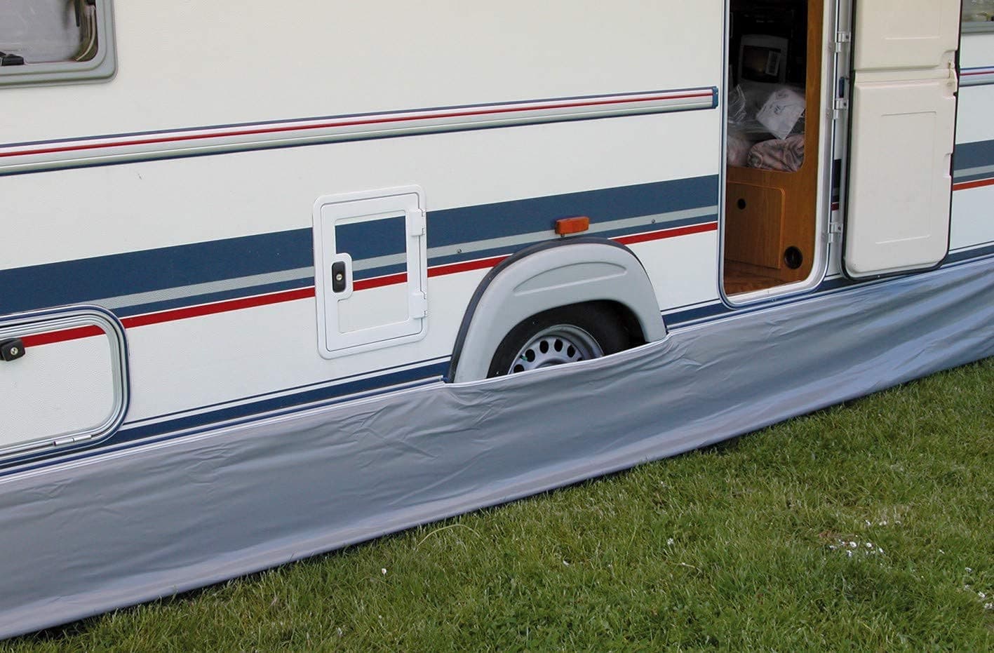 Eurotrail Caravan Awning Draught Skirt 350 x 60 cm Grey Universal
