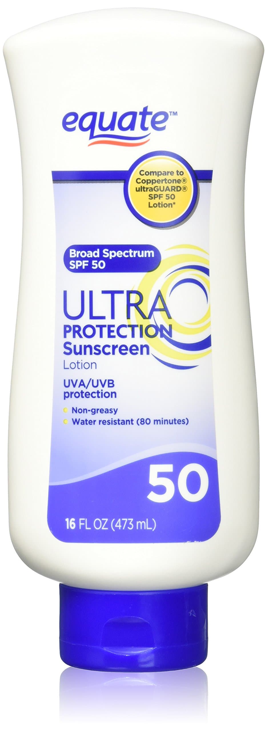 Ultra Protection Sunscreen SPF 50 16oz Compare to Coppertone SPF 50 Lotion