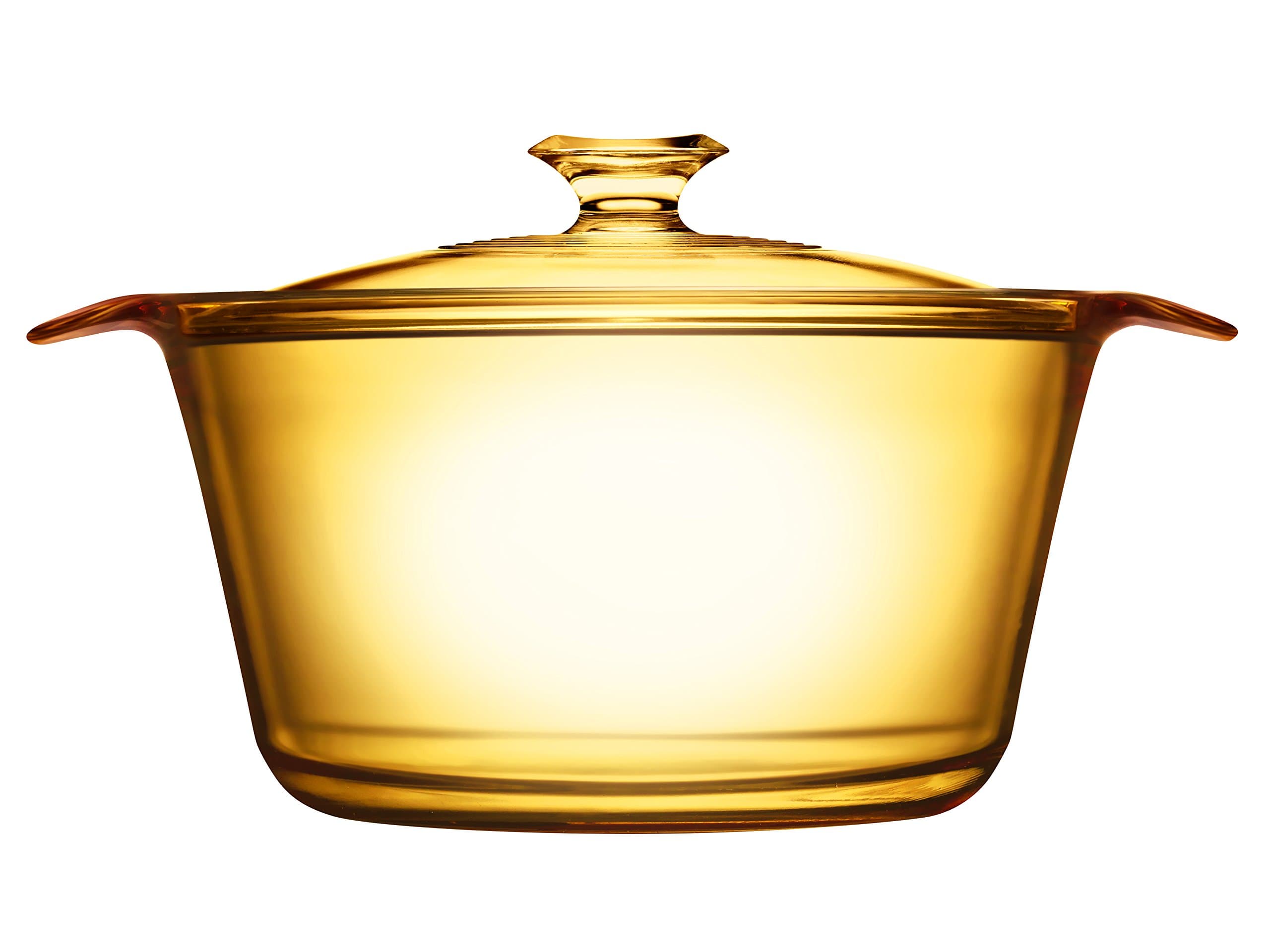 5.5 Litre Pyroceram Flair Cookpot with Glass Cover, Brown