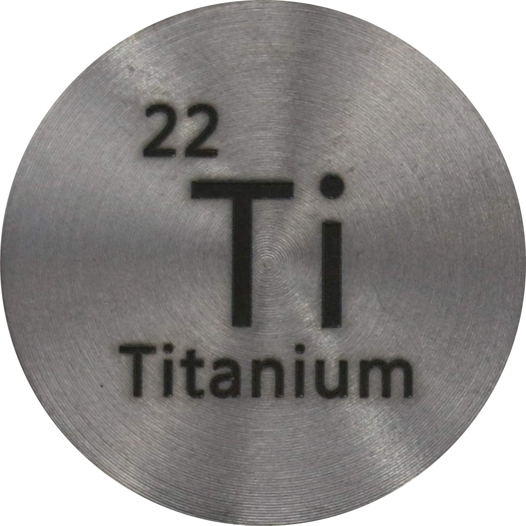Titanium (Ti) 24.26mm Metal Disc 99.7% Pure for Collection or Experiments