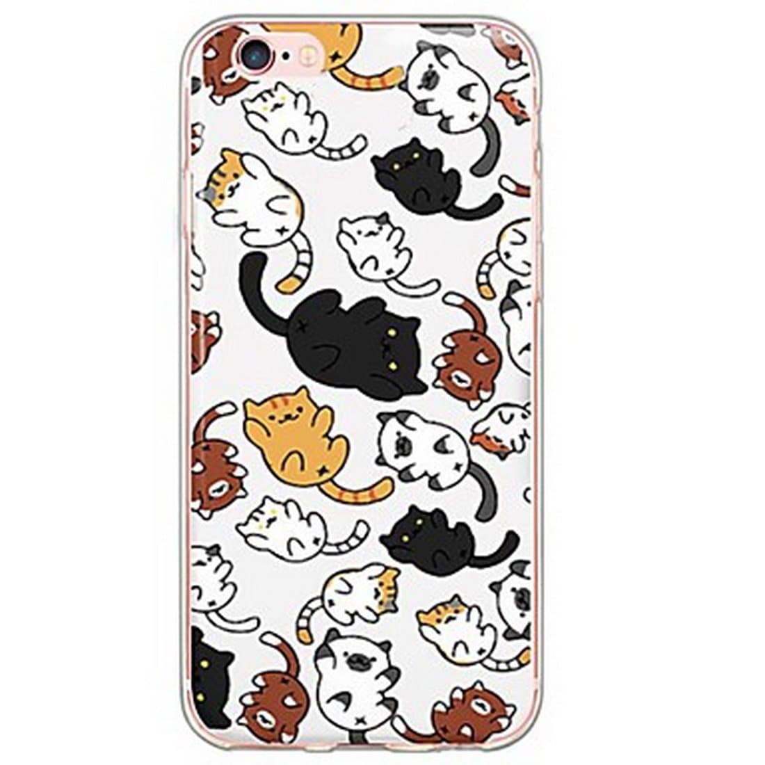 SecondDromi Many cute lazy cat pattern Soft (TPU) case for iPhone 6S(4.7"), for iPhone 6,Multi-coloured