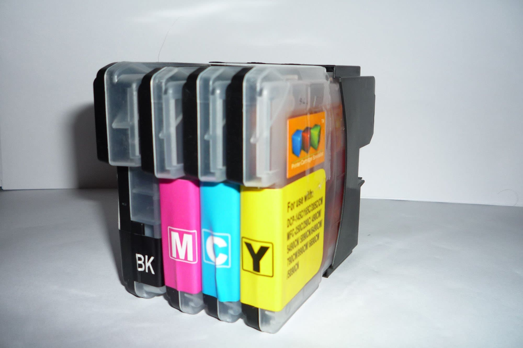 4 (1 FULL SET) LC1100 BROTHER COMPATIBLE INK CARTRIDGES FOR USE IN PRINTERS MFC 250C, MFC 290C, MFC 490CW, MFC 790CW, MFC 990CW, MFC 5490CN, MFC 5890CN, MFC 6490CW