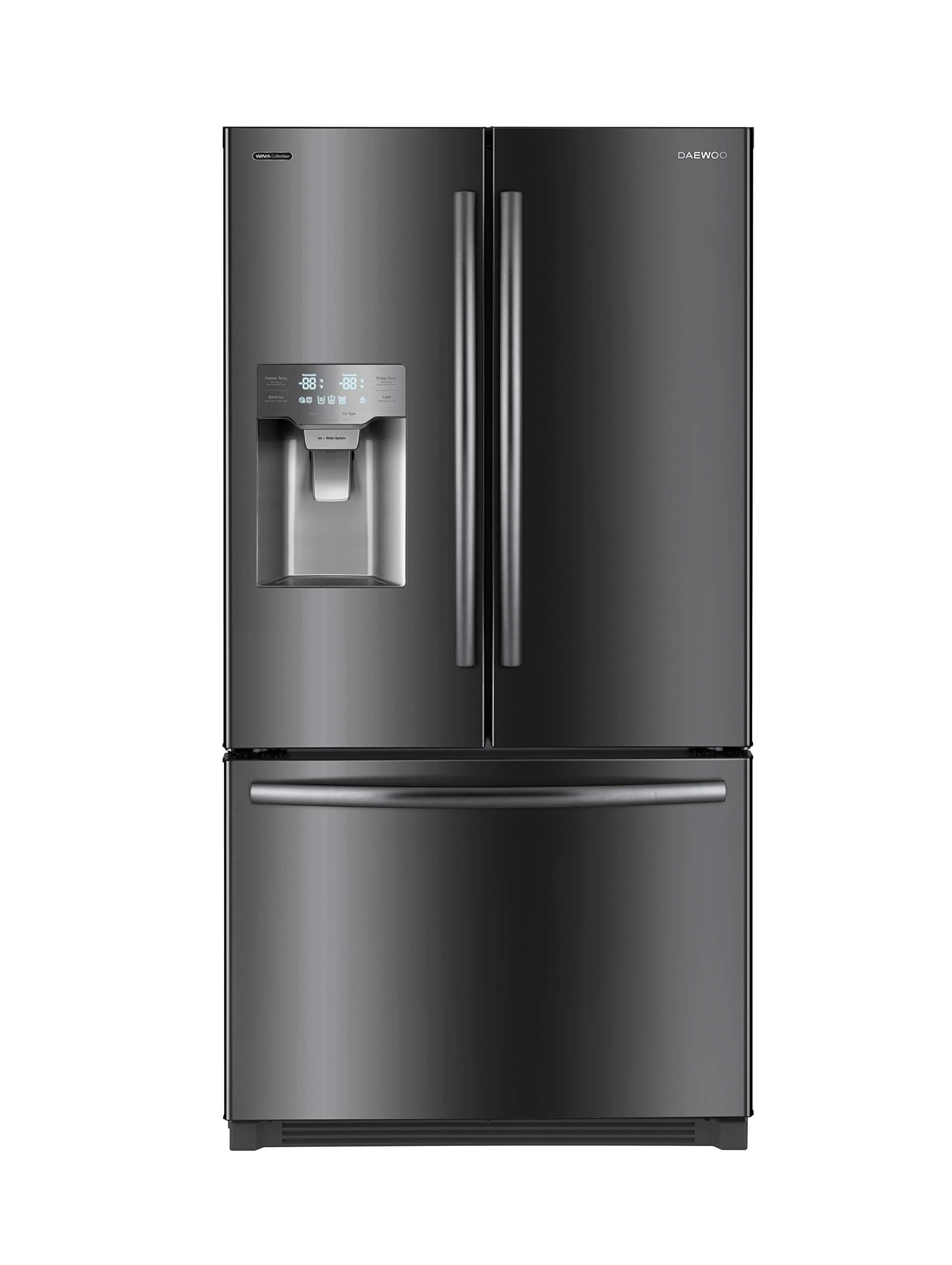 Daewoo RFS-26SUJE French Door Refrigerator, Black Stainless Steel
