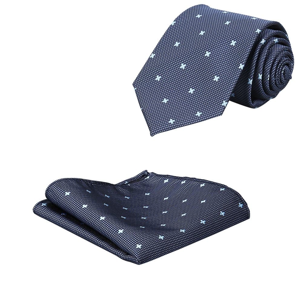 Paisley Tie Handkerchief Woven Classic Men's Necktie & Pocket Square Set (J)