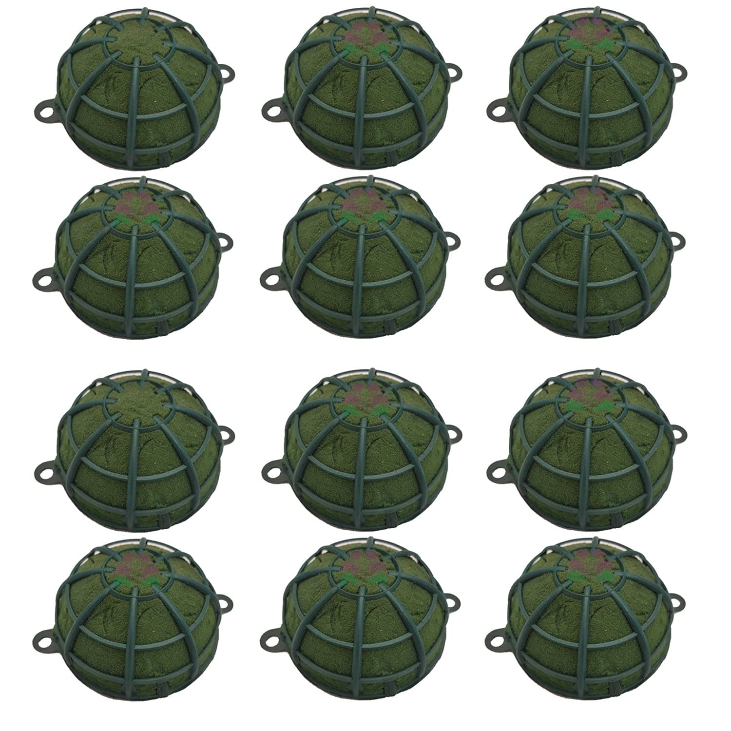 Just Flowers Floral Foam for Flower Decoration on Cars & Walls/DIY Flowers Bouquet (10cmX8cm) (Green, 12pc)