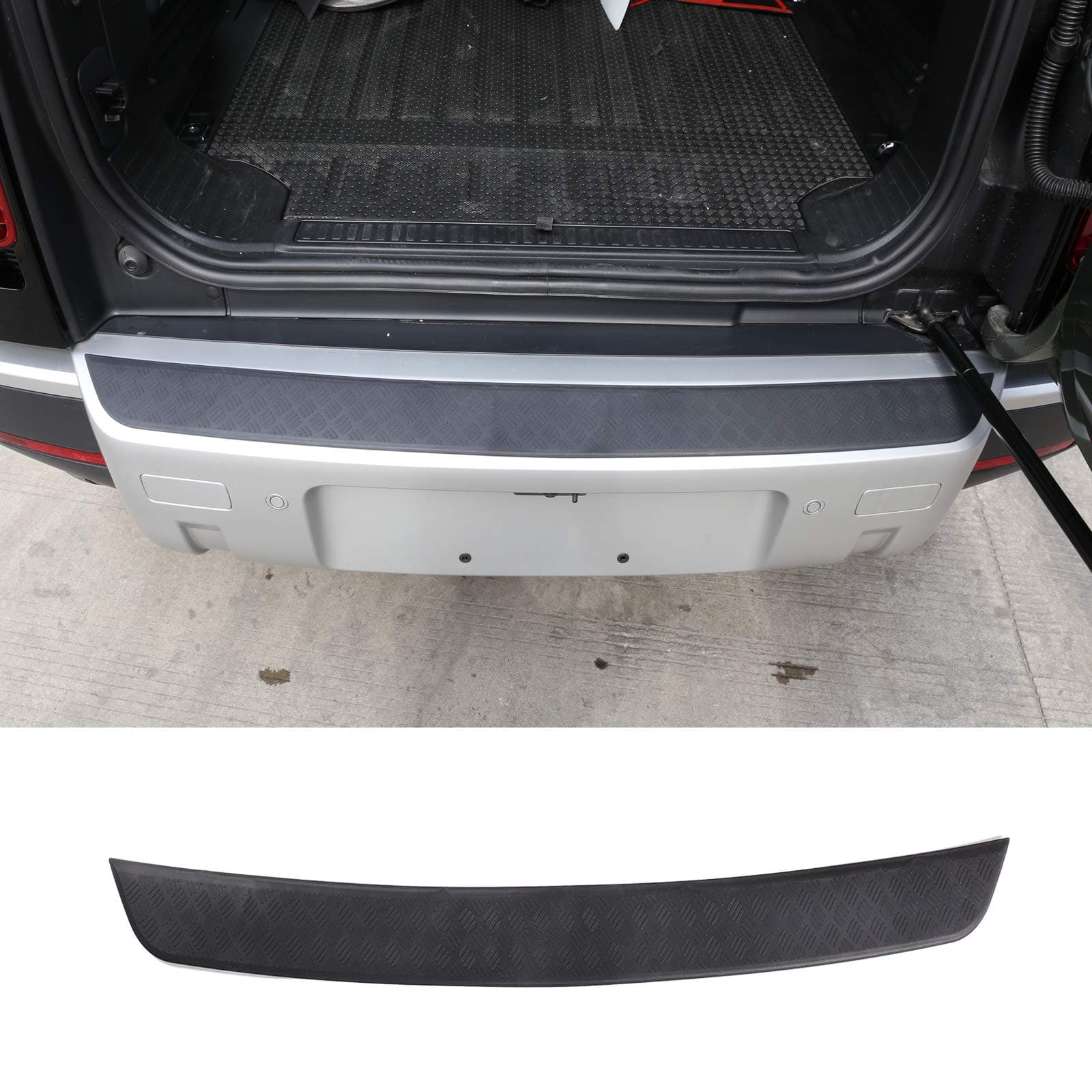 ABS Black Body Anti-scratch Protection Cover Trim Kit for Land Rover Defender 110 2020 Accessories (Rearguard)