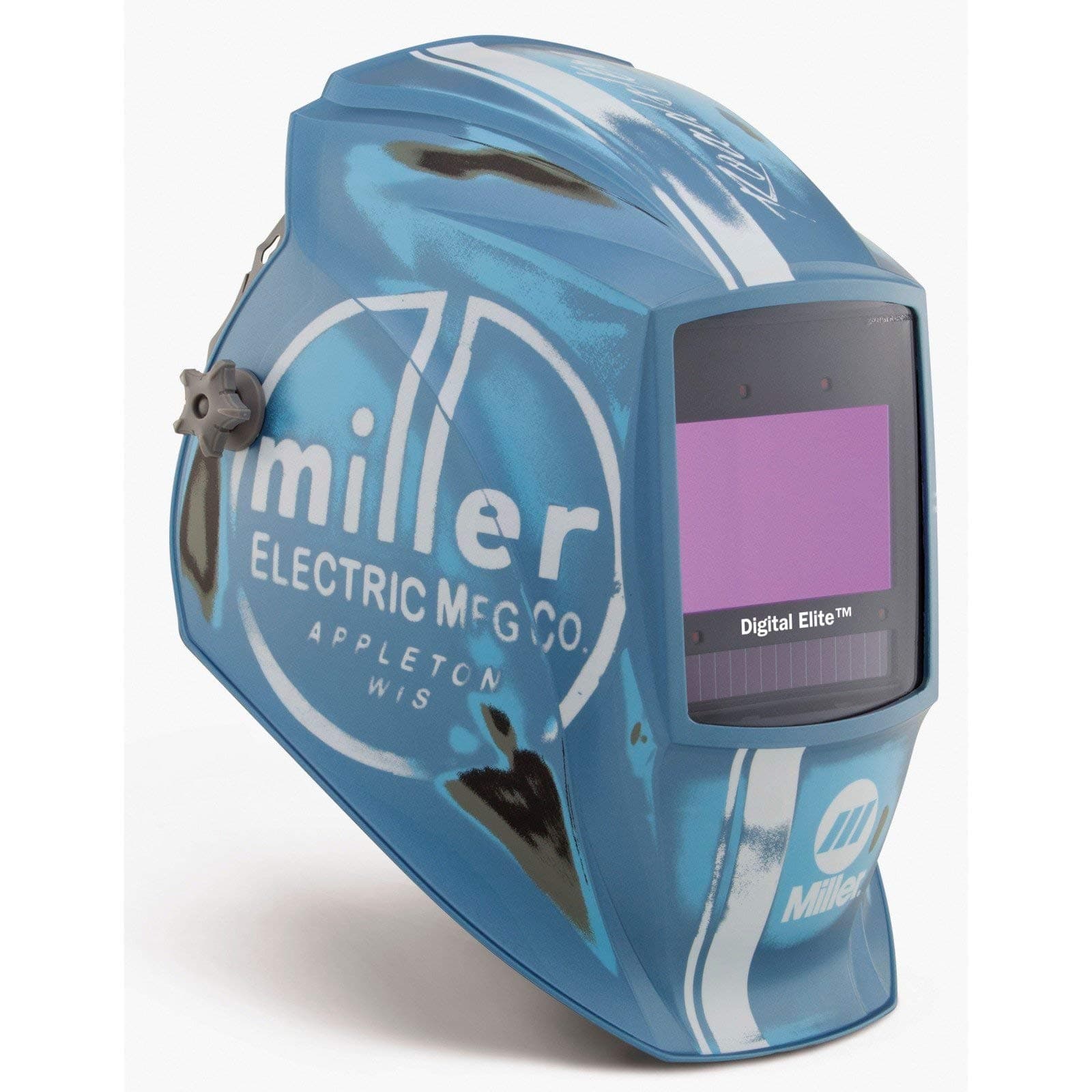 Miller 289755 Digital Elite Auto Darkening Welding Helmet - Digital Welding Hood with 9.2 Sq.in. Viewing Screen, 4 Arc Sensors & 4 Operating Modes - Welding Mask for Men & Women (Vintage Roadster)