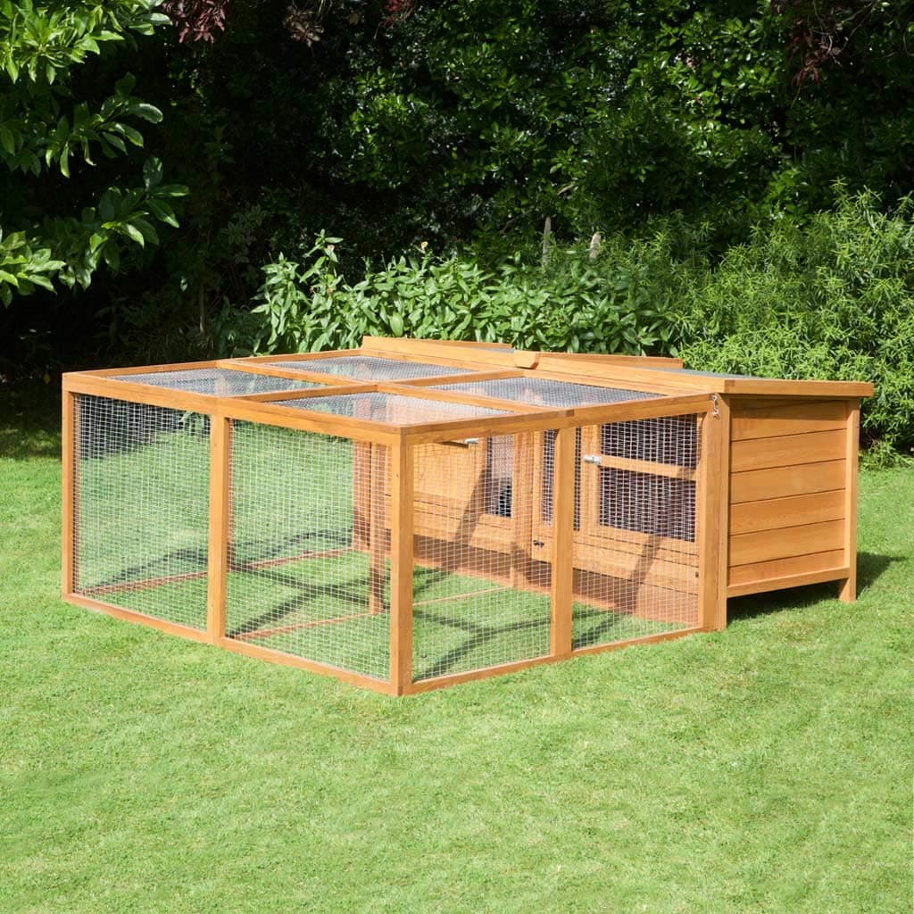 Chartwell 6ft Single Tier Outdoor Rabbit Hutch And 6ft Rabbit Run | XL Wooden Pet House For Small Pet Rabbits or Guinea Pigs | Removable Run Can Even Be Used On Its Own.