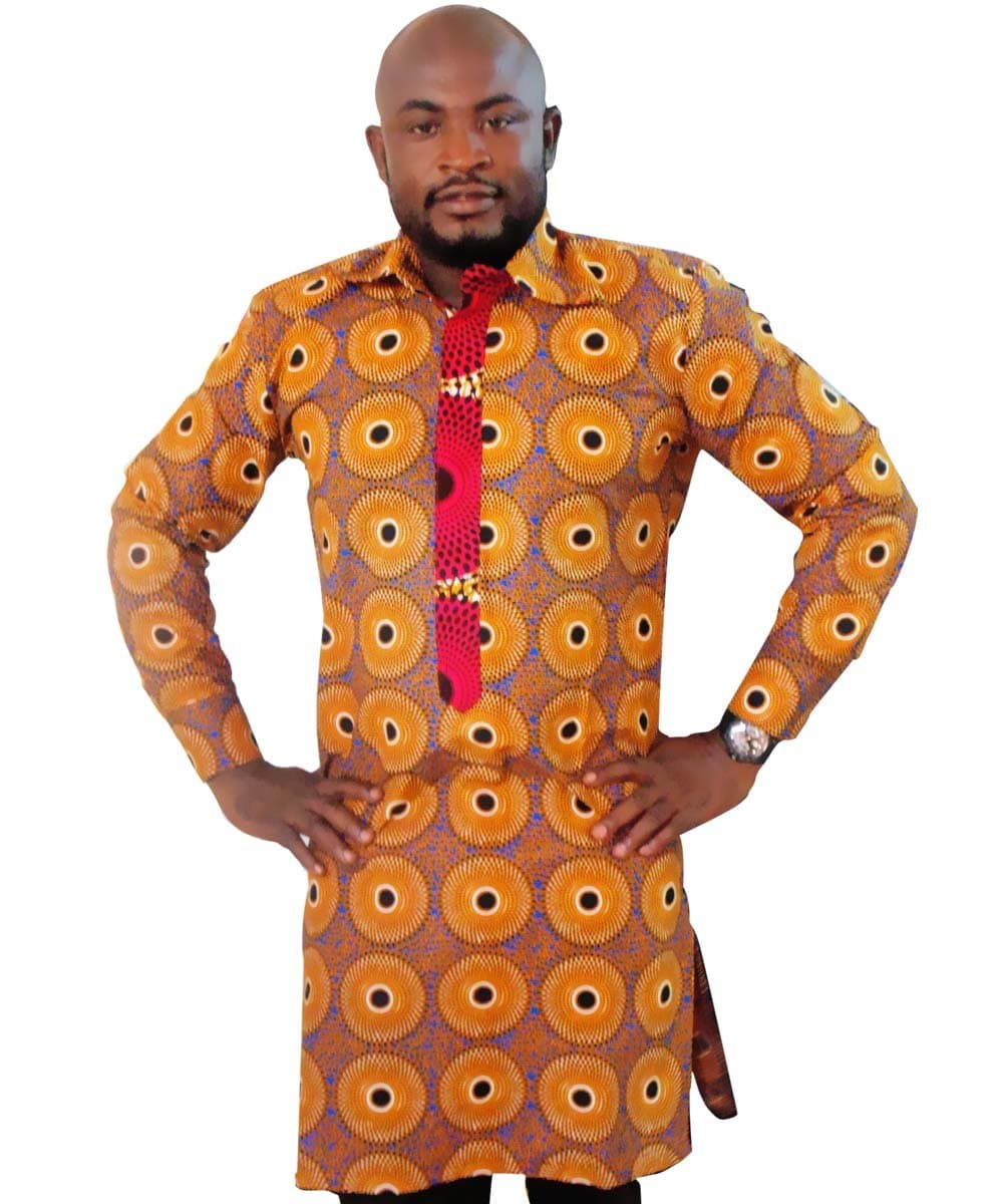 Pafric Designs African Wear Straight Dress for Men - Best Traditional Print Clothes For All Occasion - Made From High Quality Polished Cotton - Love It Or Your Money Back (Pafric 3)