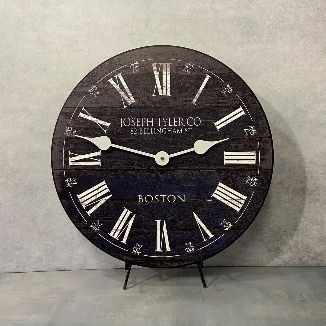 Barnwood Navy Blue Large Wall Clock | Ultra Quiet Quartz Mechanism | Hand Made in USA Beautiful Crisp Lasting Color | Comes in 8 Sizes | 24-Inch