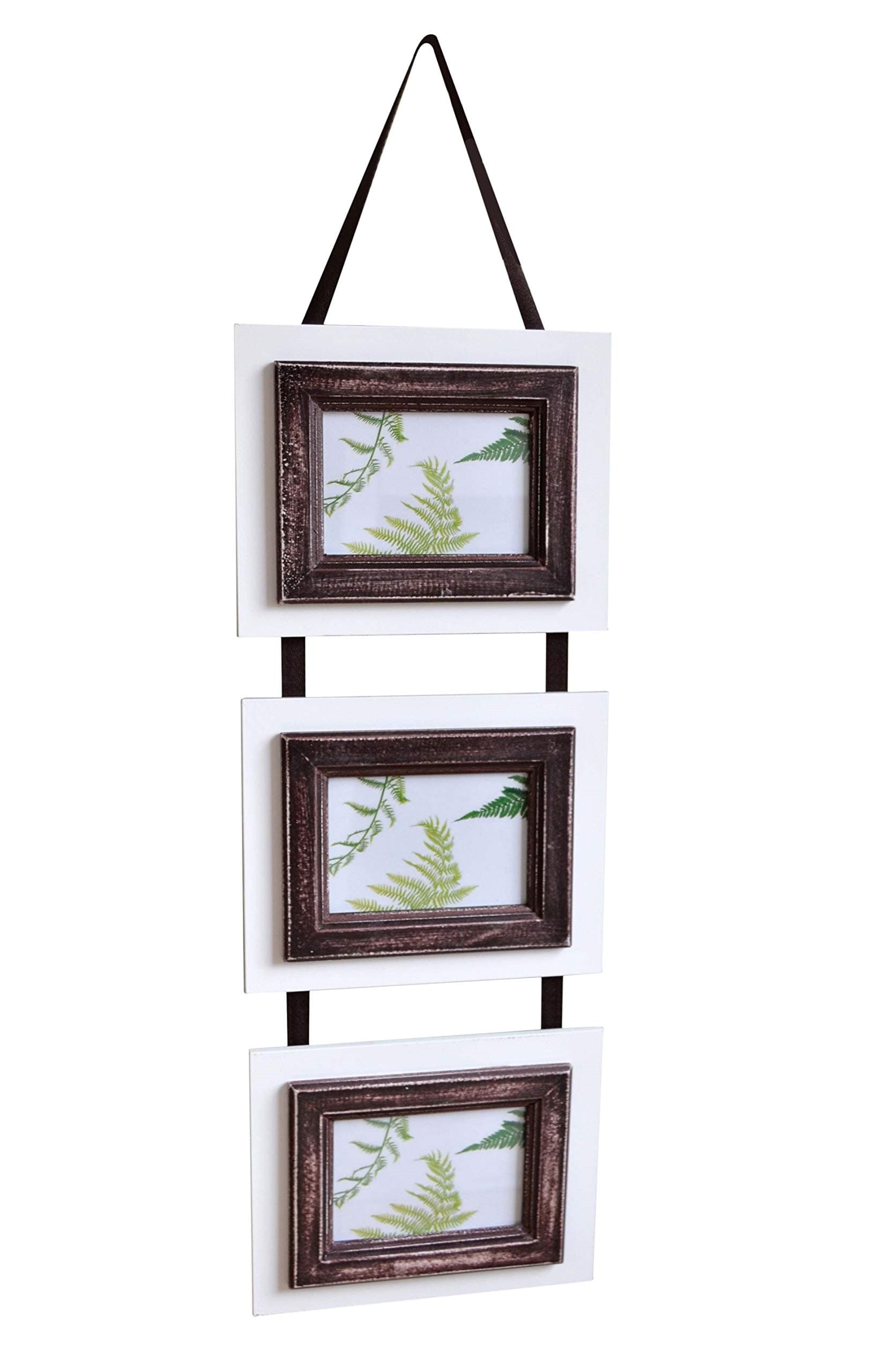 elbmoebel Wooden 2-3 photo frame hanging picture in shabby chic available double triple collage 6 x 4 friends (Triple frame)