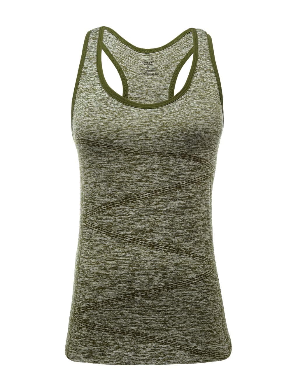 Disbest Yoga Tank Top, Women's Performance Stretchy Quick Dry Sports Workout Running Top Vest with Removable Pads