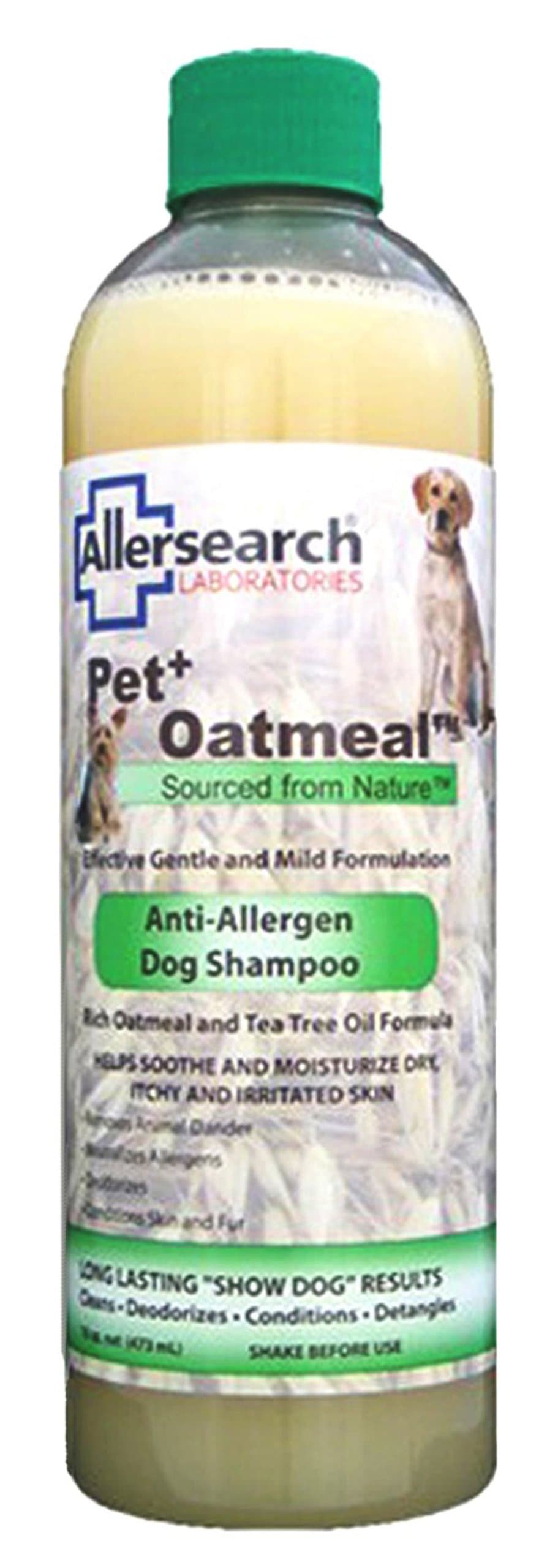 Allersearch Laboratories Pet Plus Oatmeal Anti-Allergen Dog Shampoo, 16 oz.