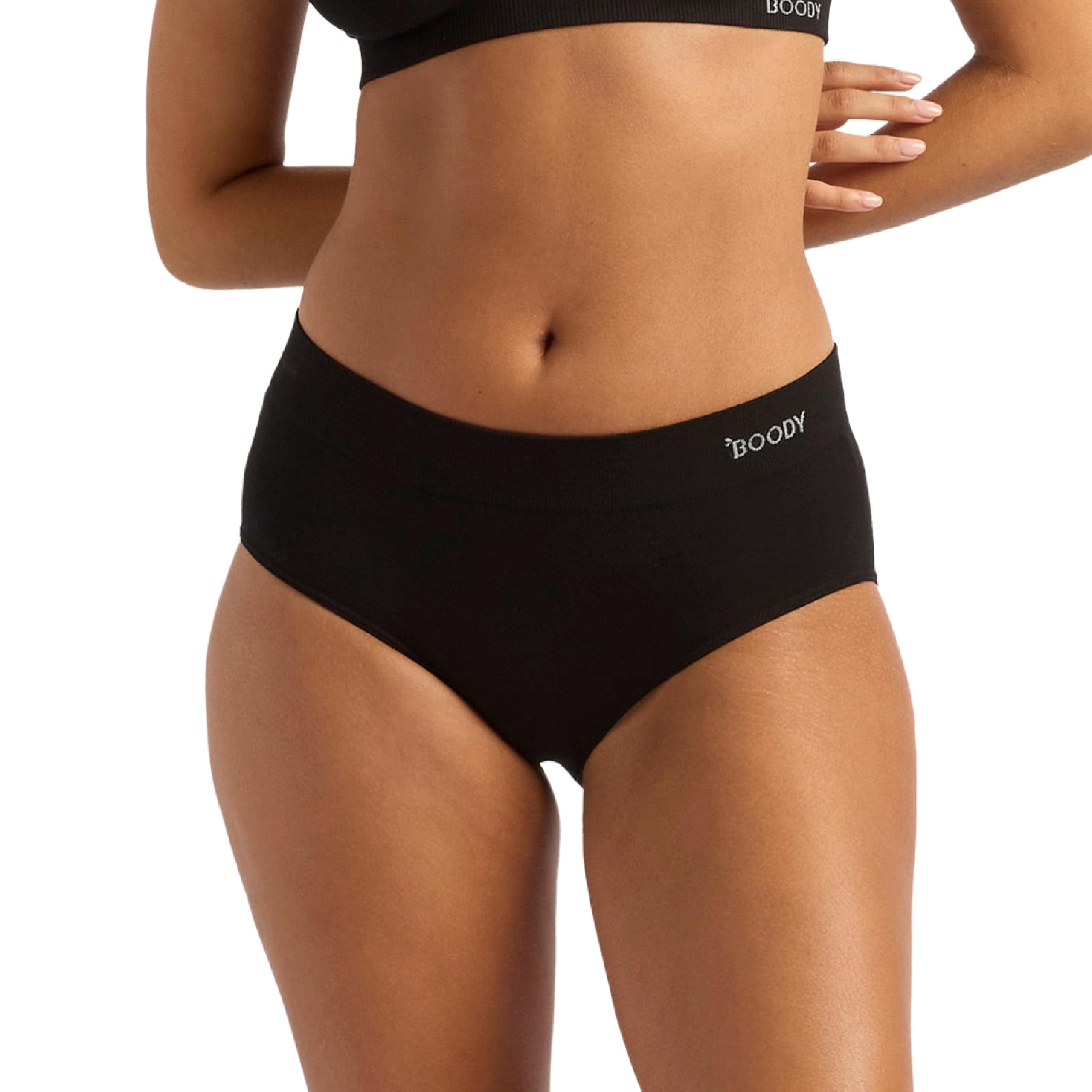 Midi Briefs -Women’s Underwear -Mid Rise, Mid-Full Coverage Fit -Flat-Ribbed Waistband -Bamboo Viscose