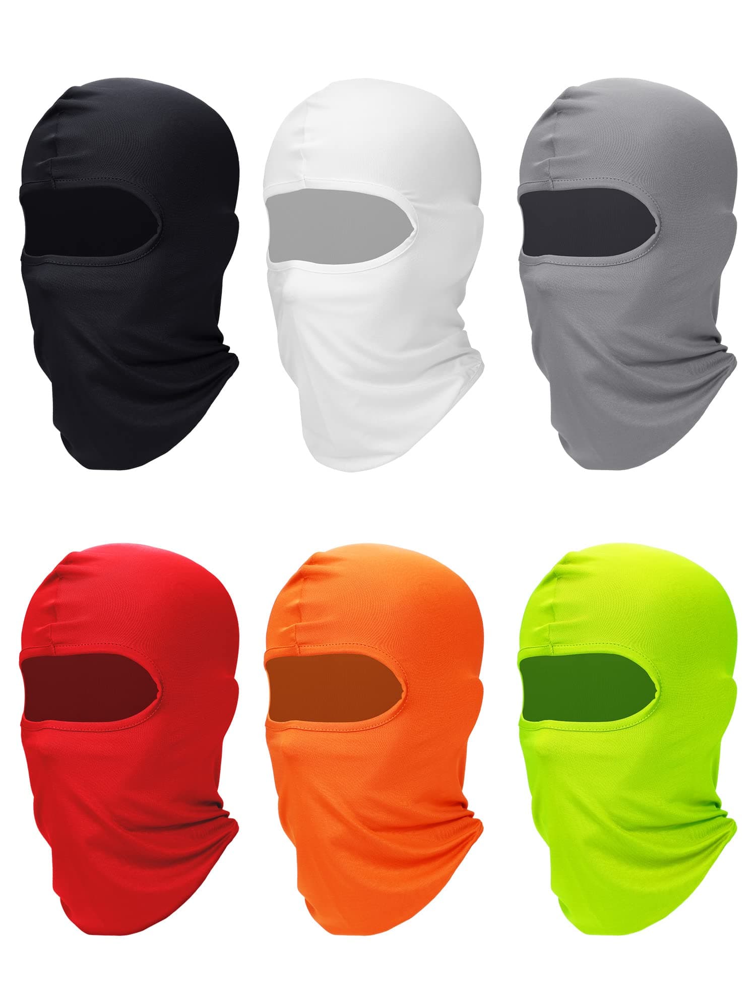 SATINIOR 6 Pcs Ski Mask Cover Balaclava Full Face Mask Summer Face Cover UV Windproof Balaclava for Men Women Outdoor Sports