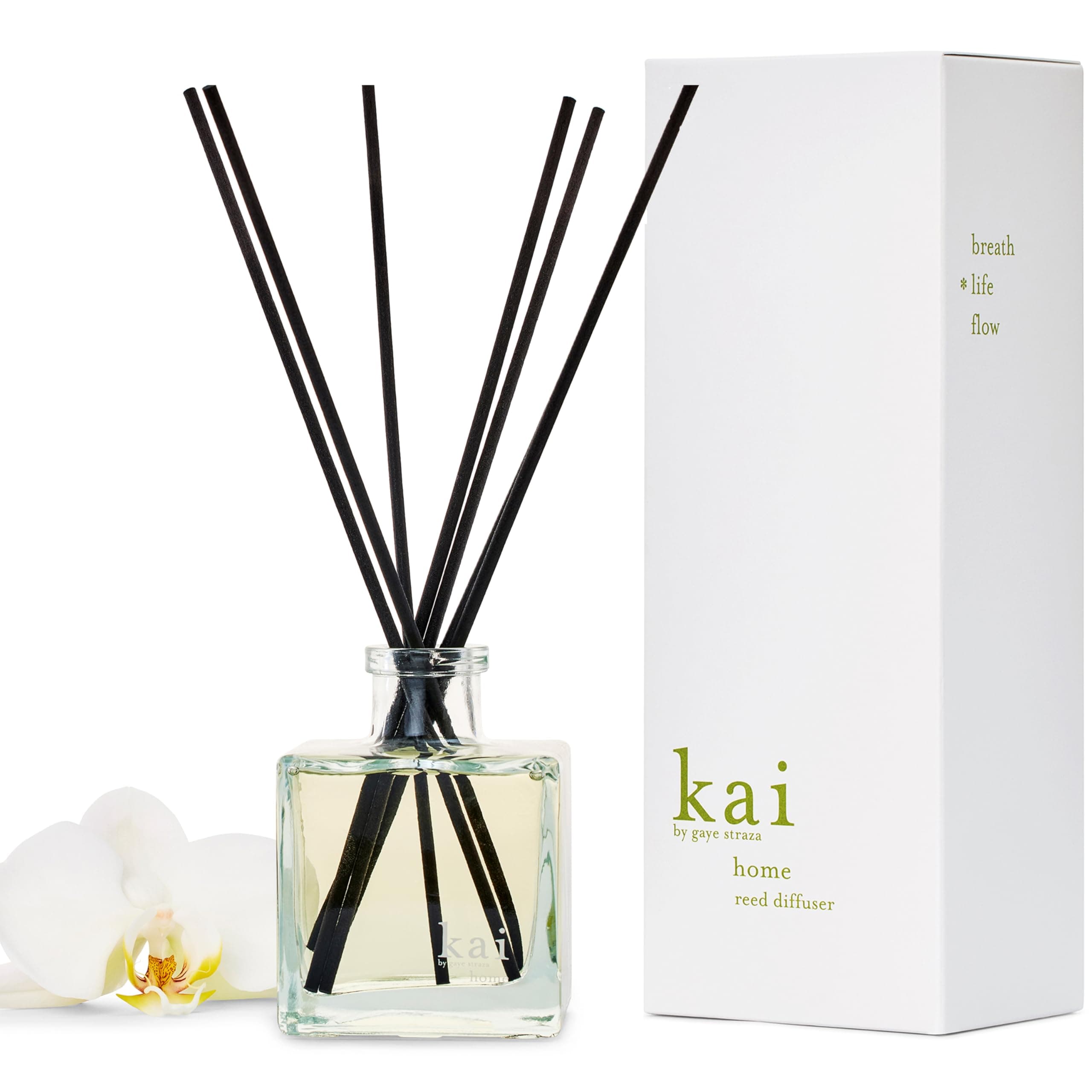 kai reed diffuser – a fresh, beautiful, light gardenia scent wrapped in white exotics, 6.75 fl oz | long lasting, serene, vegan, clean and inspired by memories of Hawaiian vacations