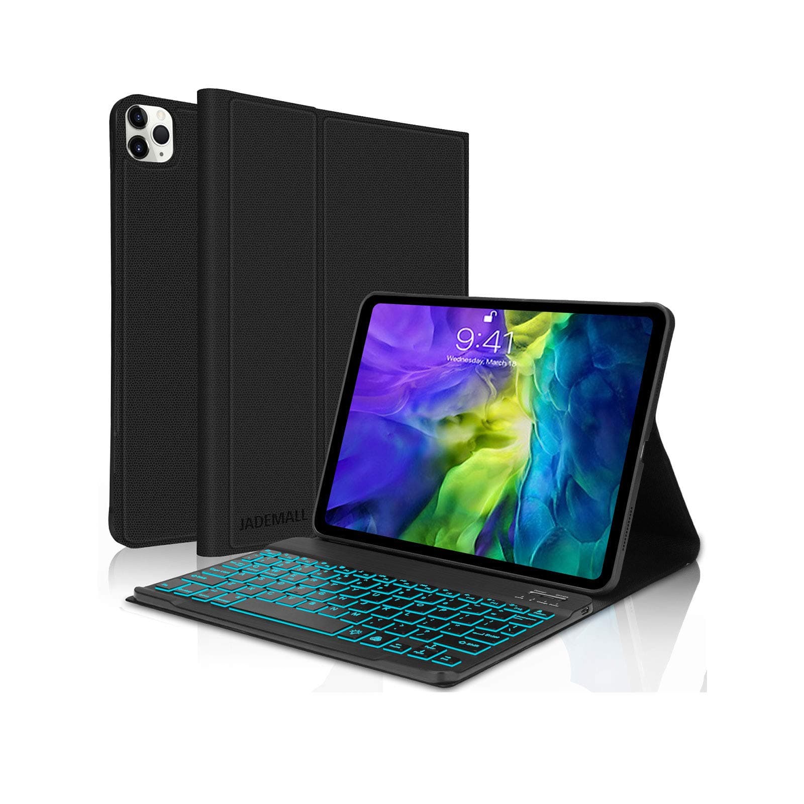 JADEMALL Keyboard Case Touchpad Bluetooth