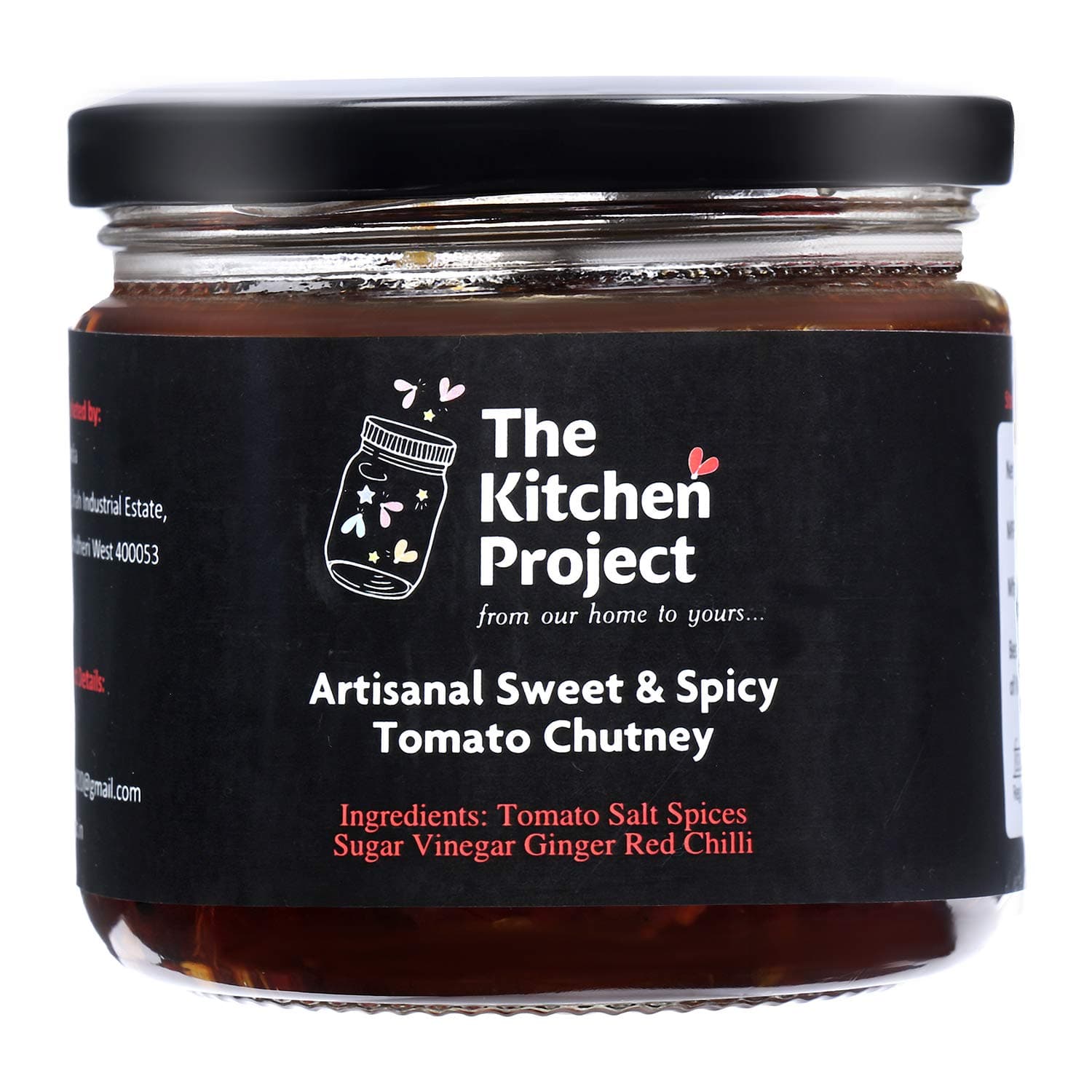 The Kitchen Project Artisanal Sweet & Spicy Tomato Chutney - 340g Jar | Handcrafted in Small Batches | No Added Preservatives | Perfect with Snacks & Meals