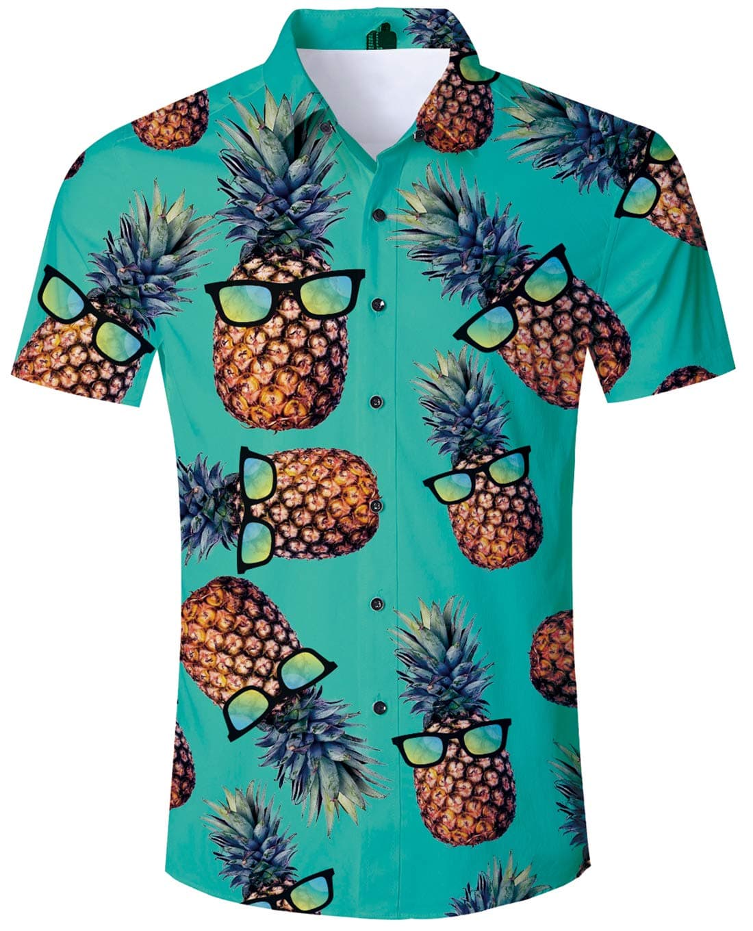 Men's Hawaiian Shirt 3D Tropical Summer Aloha Short Sleeve Button Down Shirt