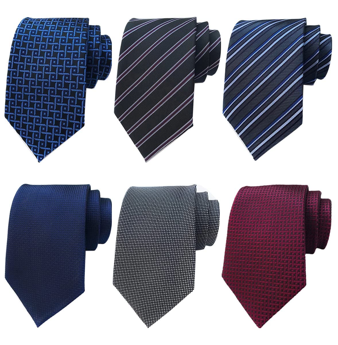 Men's Tie Silk Necktie Woven JACQUARD Classic Neck Ties