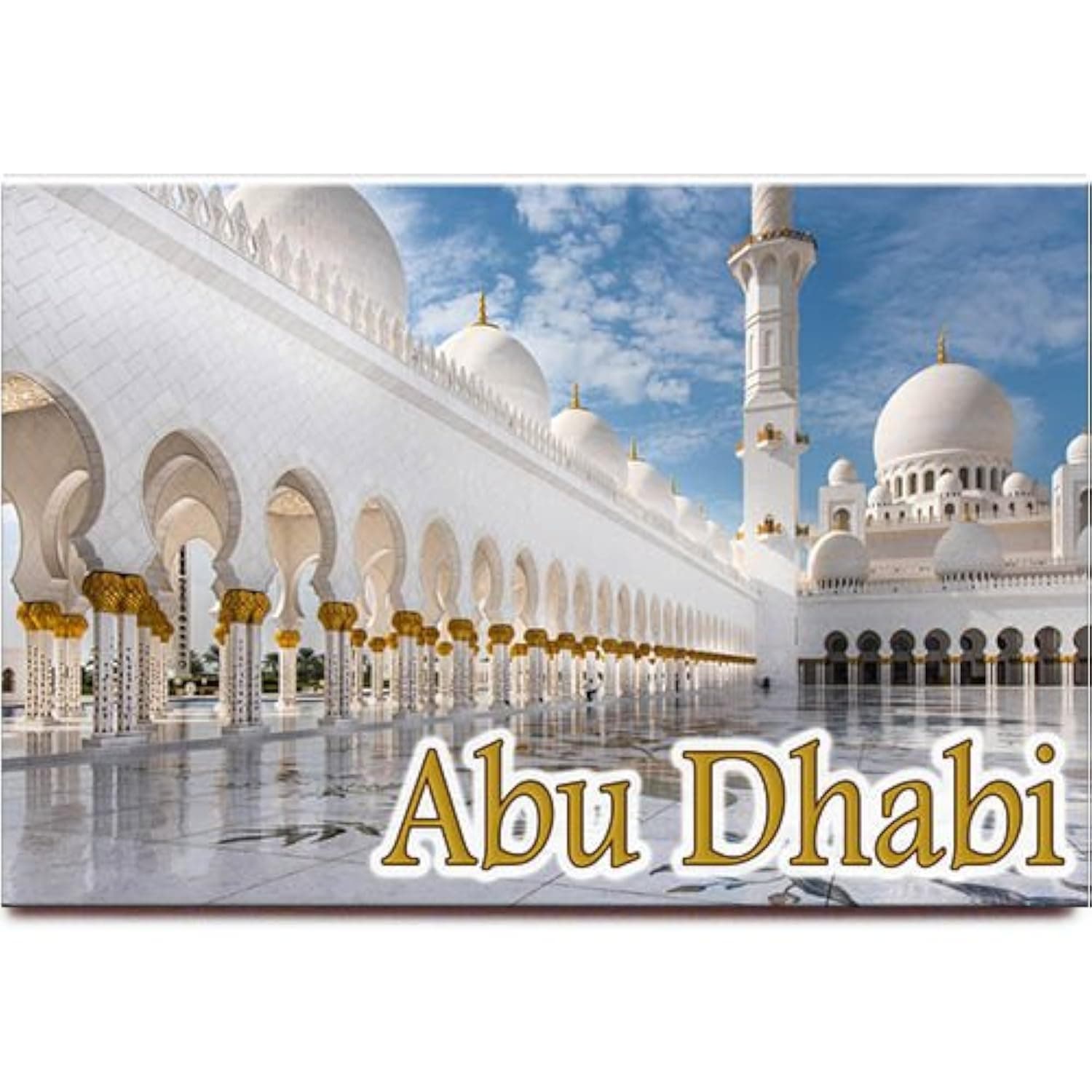 Abu Dhabi Sheikh Zayed Mosque Fridge Magnet UAE Travel Souvenir
