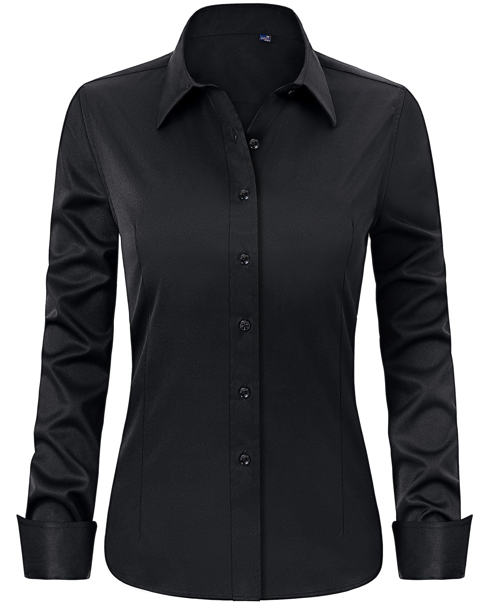 J.VER Womens Dress Shirts Long Sleeve Button Down Shirt Wrinkle-Free Business Casual Blouse Office Work Tops