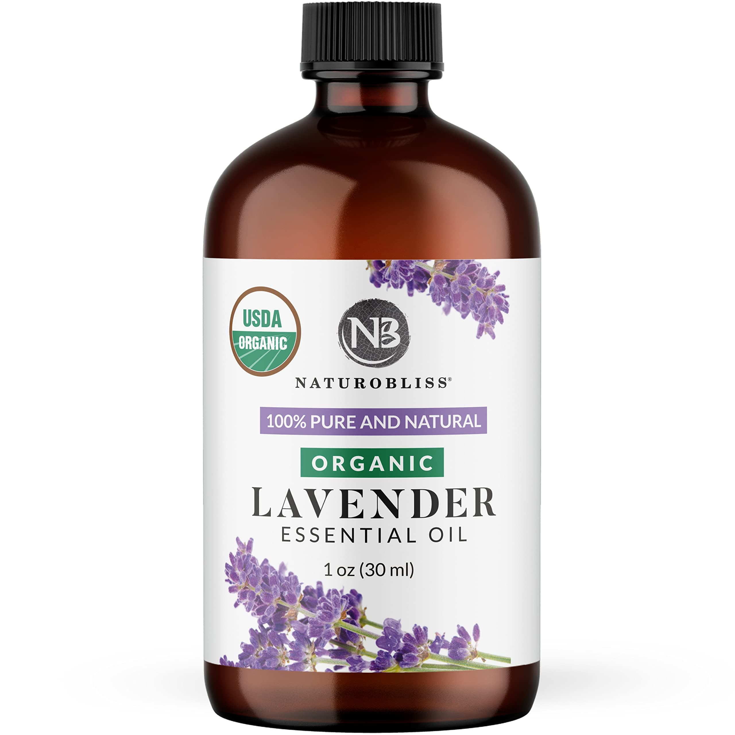 Organic Lavender Essential Oil, 100% Pure Therapeutic Grade, Premium Quality - 1 fl. Oz / 30 ml - Perfect for Aromatherapy and Relaxation