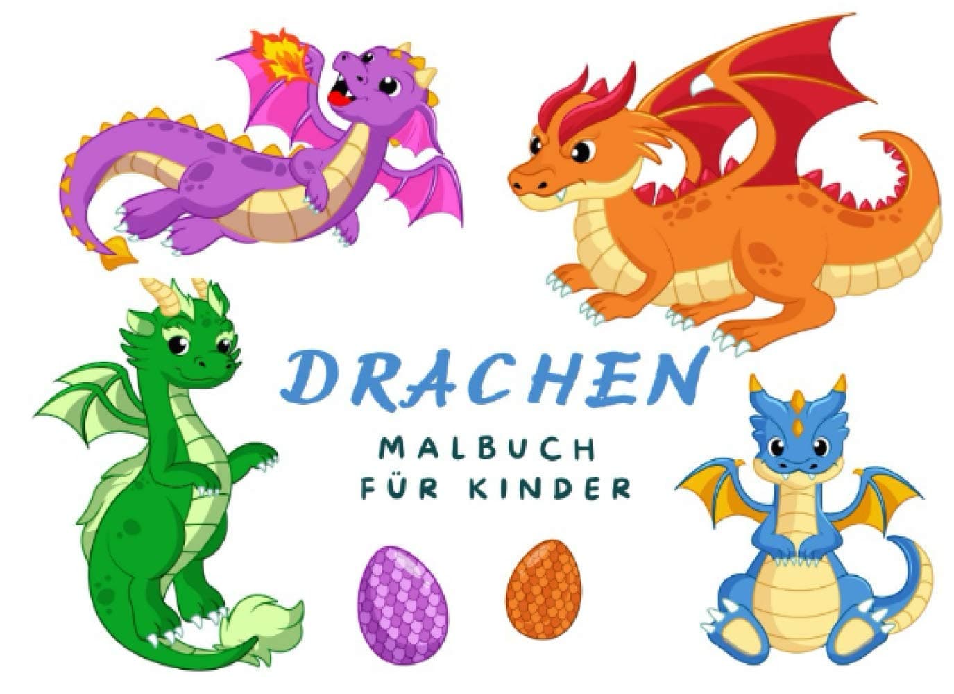 Drachen Malbuch für Kinder: Drachenmotive Ausmalbilder Drachen für Mädchen und Jungen