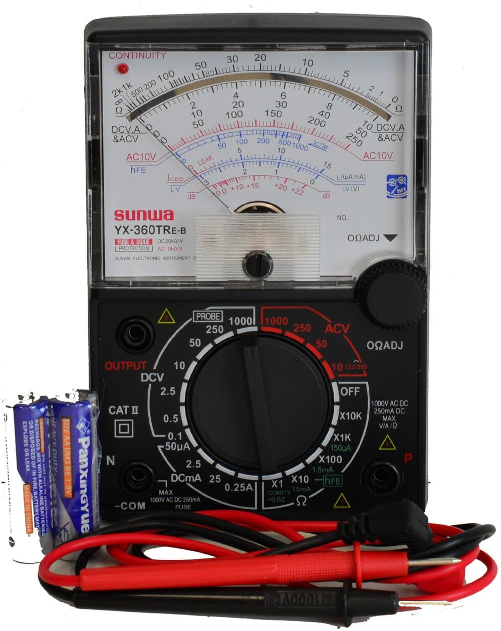 8-Function 19-Range Analog Multimeter, YX360-TRE-B by Tekpower