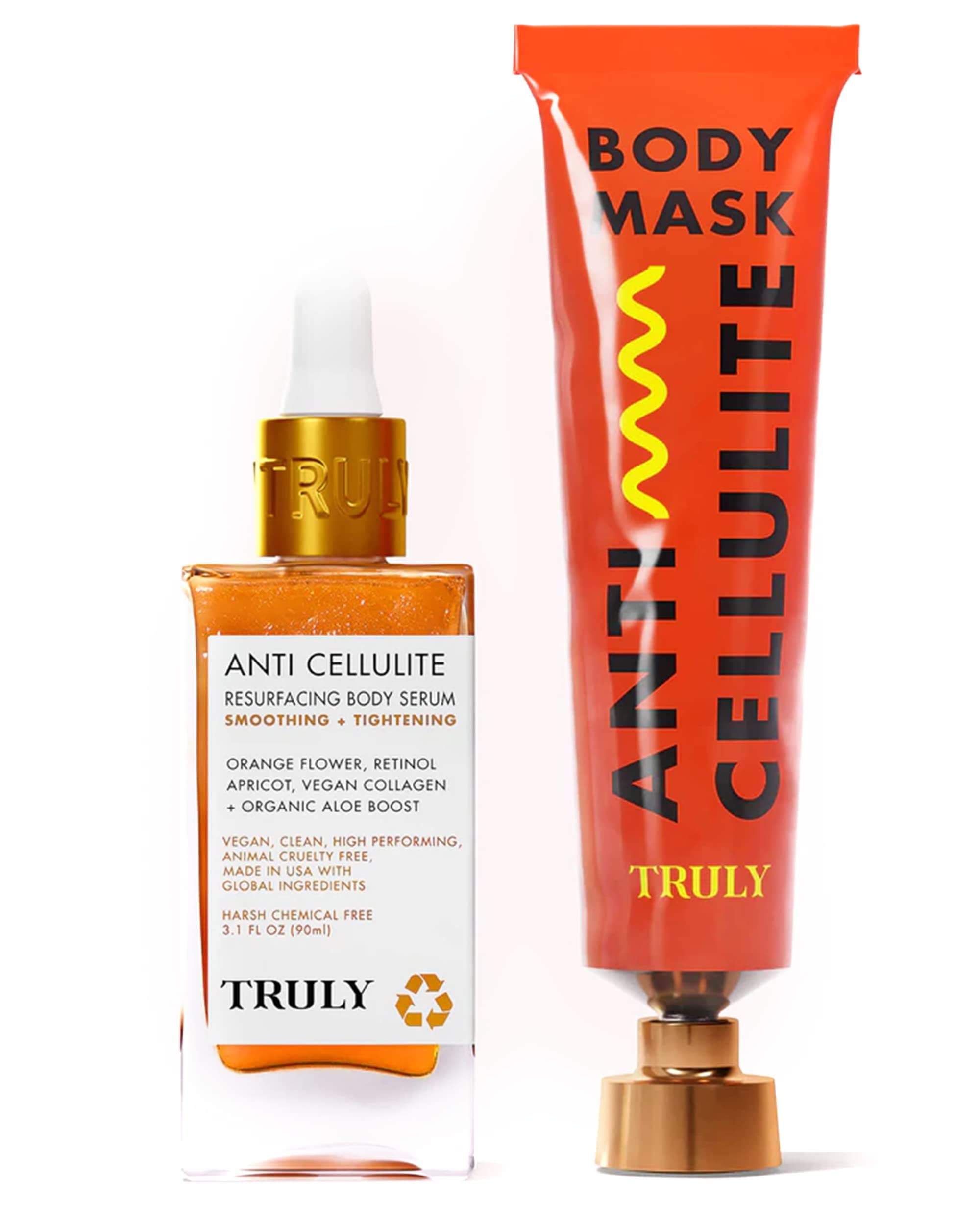 Truly Beauty Anti-Cellulite Bundle - Tight cellulite cream, helps lighten skin - Helps tighten skin, tightening cream and mask Cellulite Remover, Anti Cellulite Cream for Thighs and Butt
