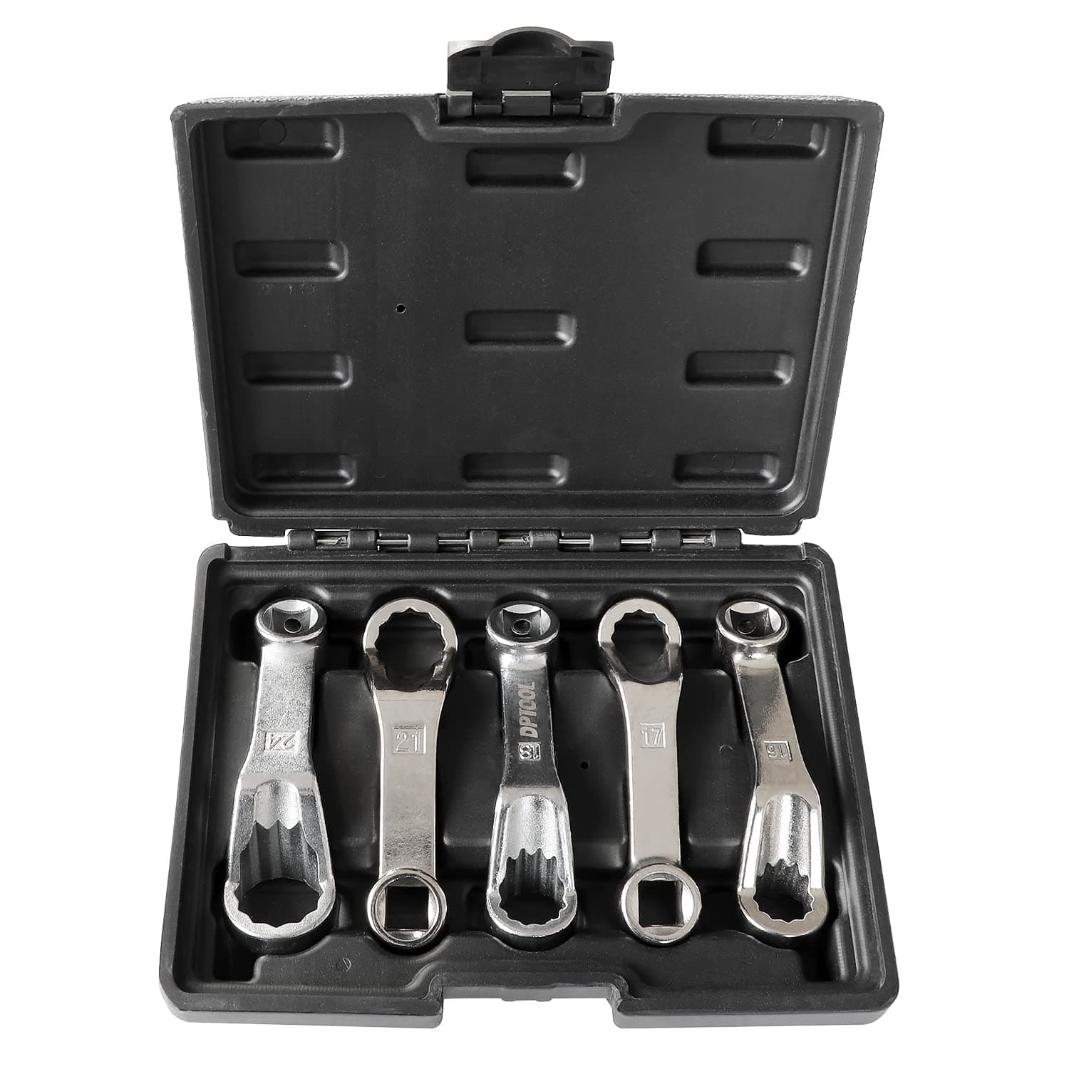 DPTOOL Engine Motor Mount Socket Rear Camber Adjusting Wrench 16mm 17mm 18mm 21mm 24mm 5pc Offset Engine Fixing Screws Oil Filter Removal Wrench Kit Compatible with Benz Replacement for VAG