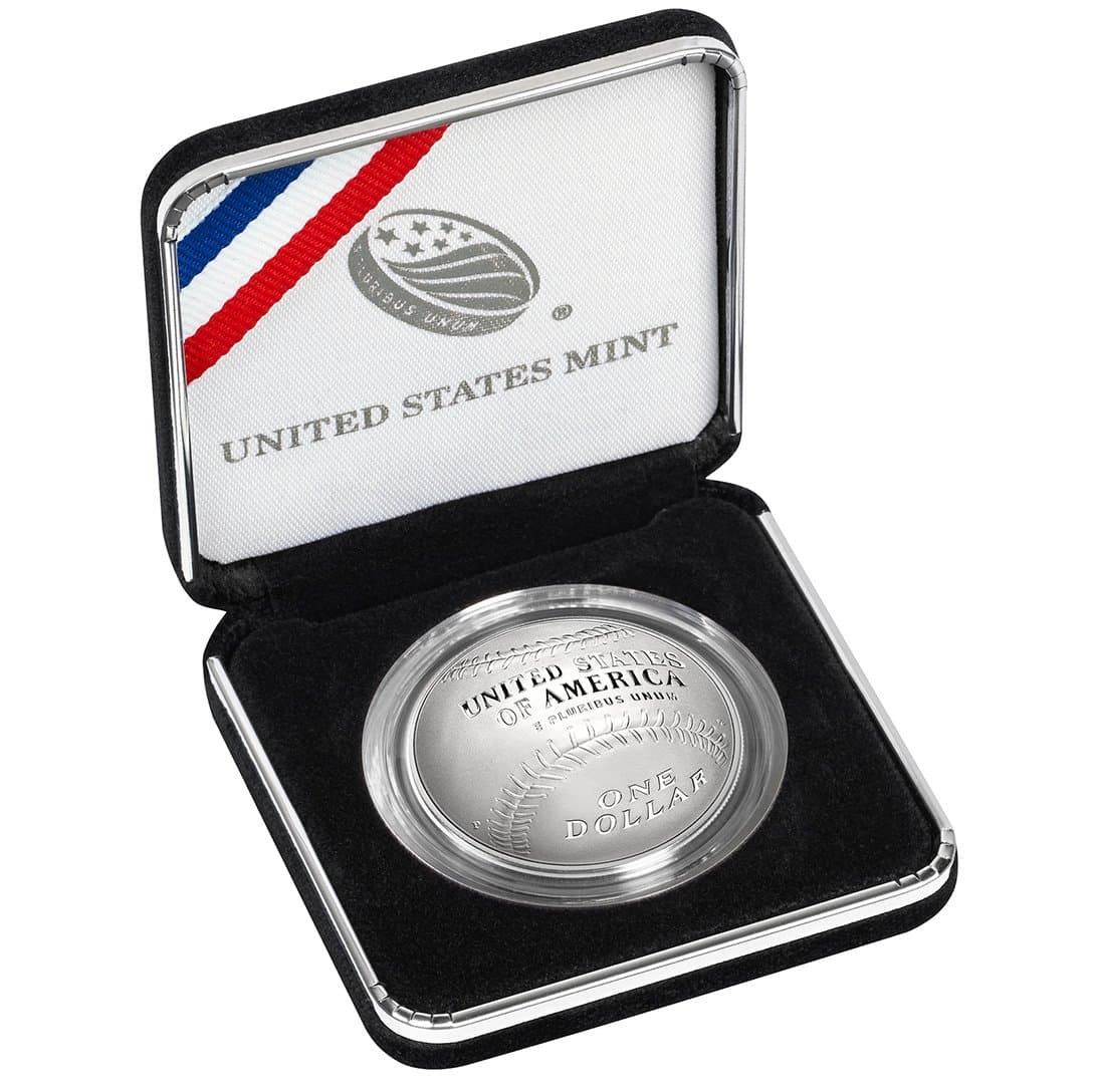 2014 2014 Baseball Silver Proof Hall Of Fame Curved Coin Dollar US Mint