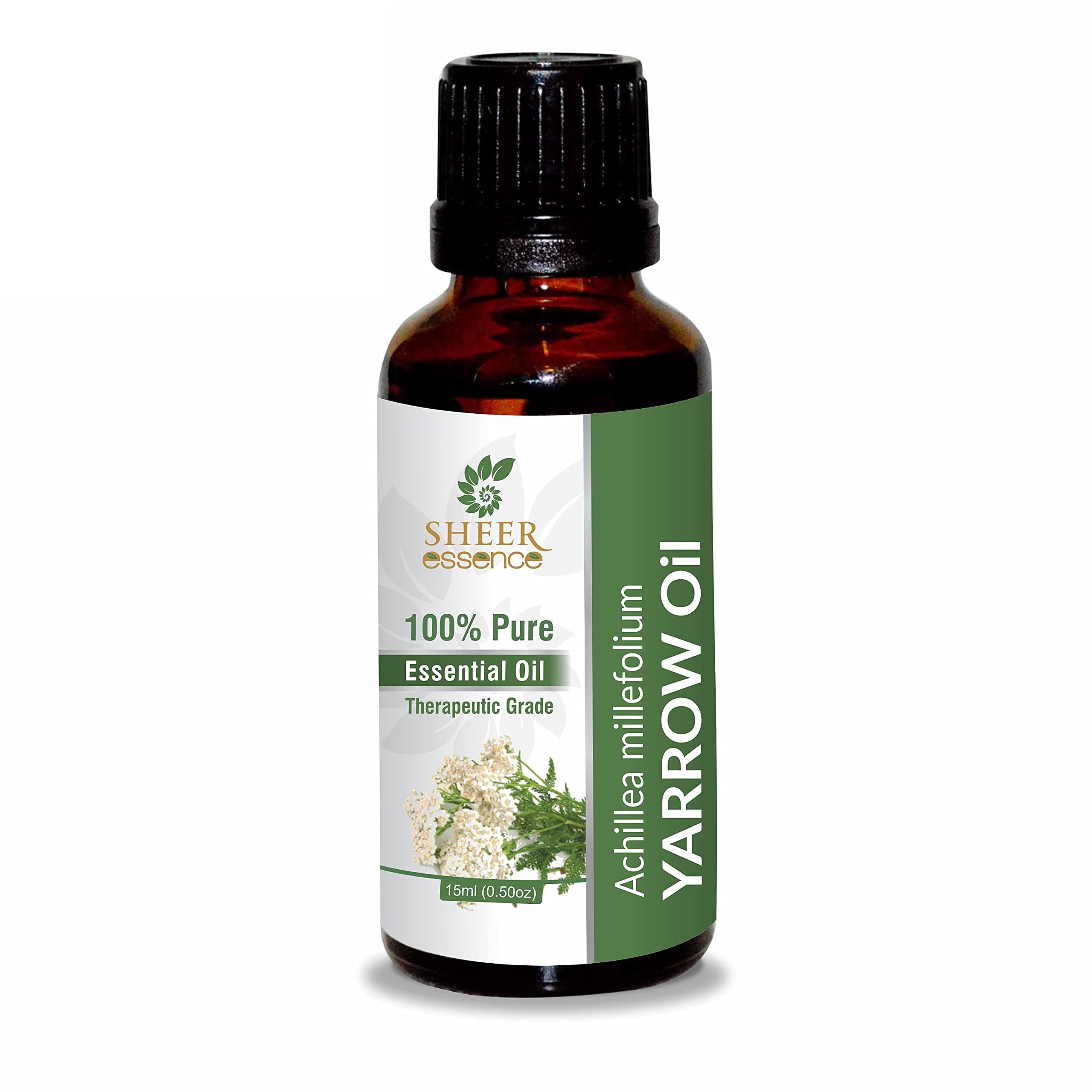 Yarrow Oil -(Achillea Millefolium)- Essential Oil 100% Pure Natural Undiluted Uncut Therapeutic Grade Oil 0.33 FL.OZ