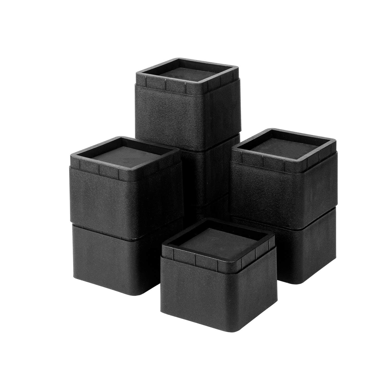 BTSD-home Stackable Bed and Furniture Risers 3 Inch Heavy Duty Bed Lifts for Dorm Couch Chair Table Additional 3 or 6 Inch Set of 8