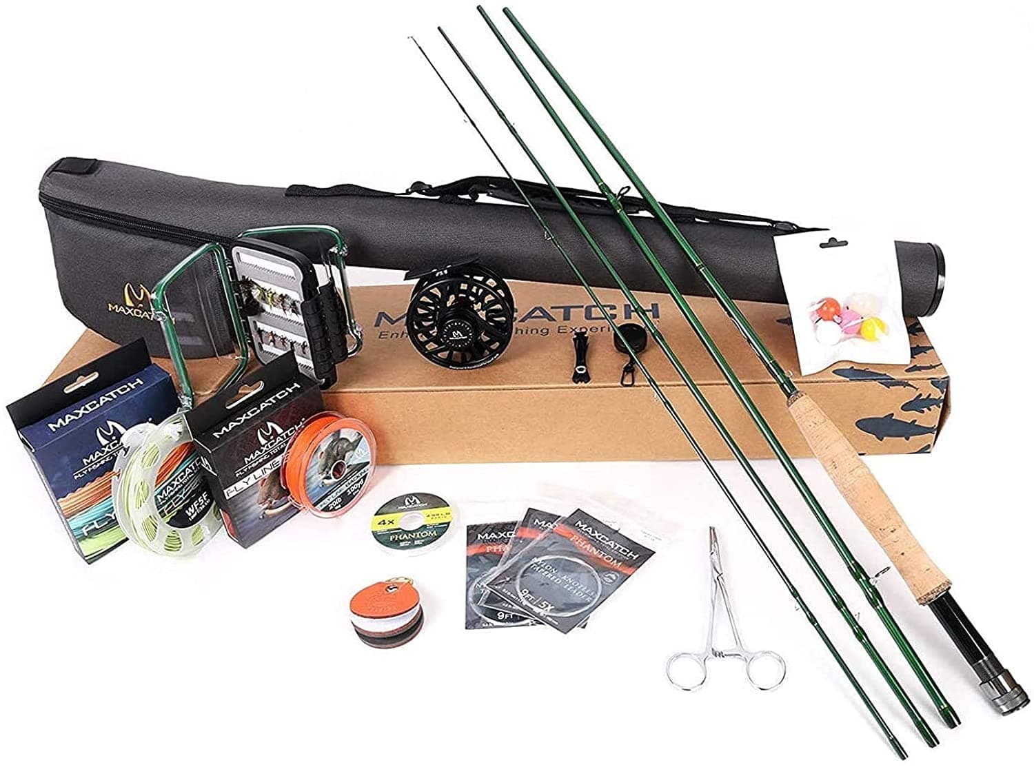 MAXIMUMCATCH Maxcatch Premier Fly Fishing Rod and Reel Combo Complete 9' Fishing Outfit
