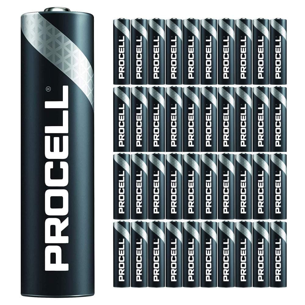 Duracell 40 Pack - Procell AAA Batteries | 1.5V Industrial Power Alkaline Battery | Home or Office Use | Car Air Freshener Promo Pack | Reliable Long Lasting Power