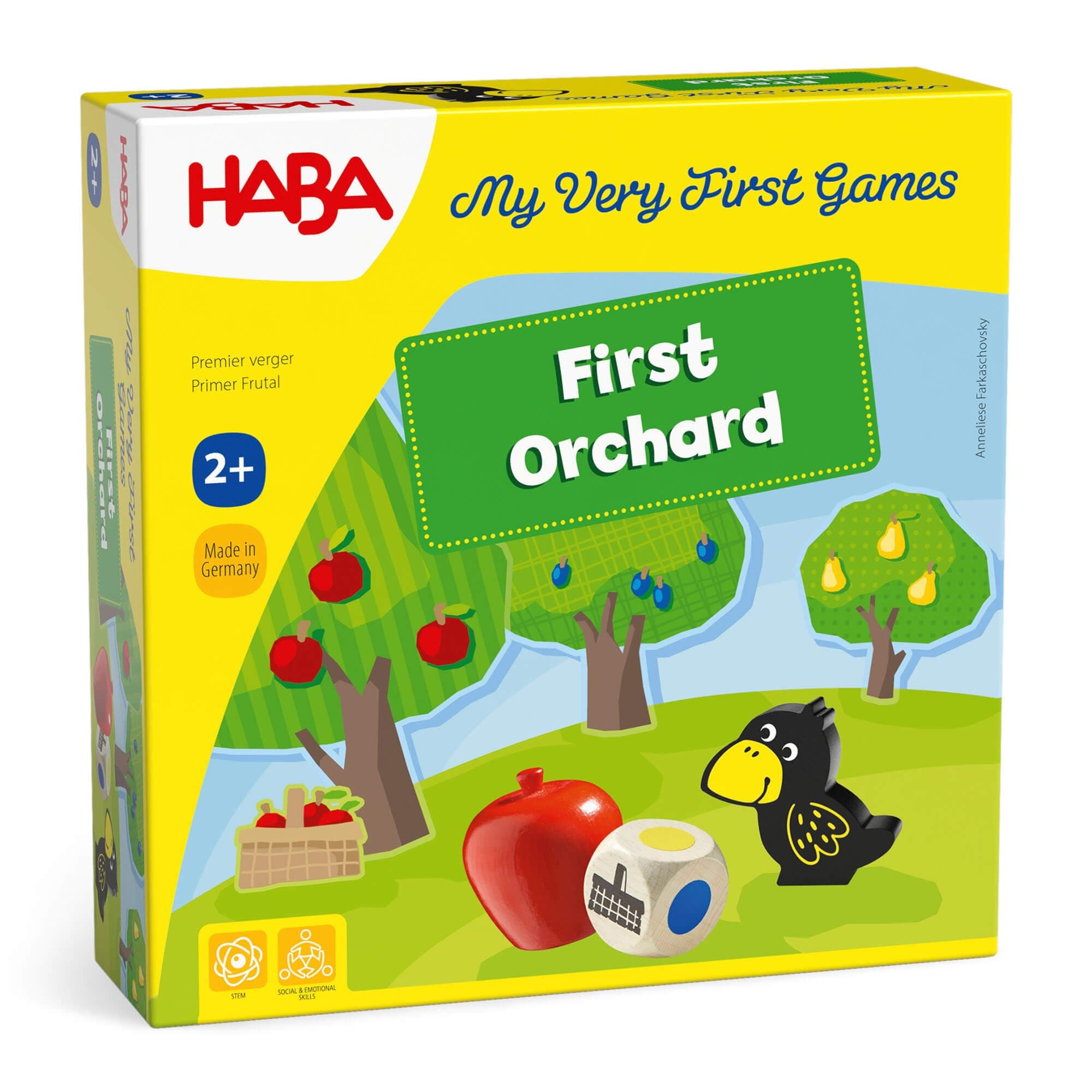 HABA 3177 My Very First games- My First Orchard- Cooperative Game Celebrating 30 Years for ages 2+ English version (Made in Germany)