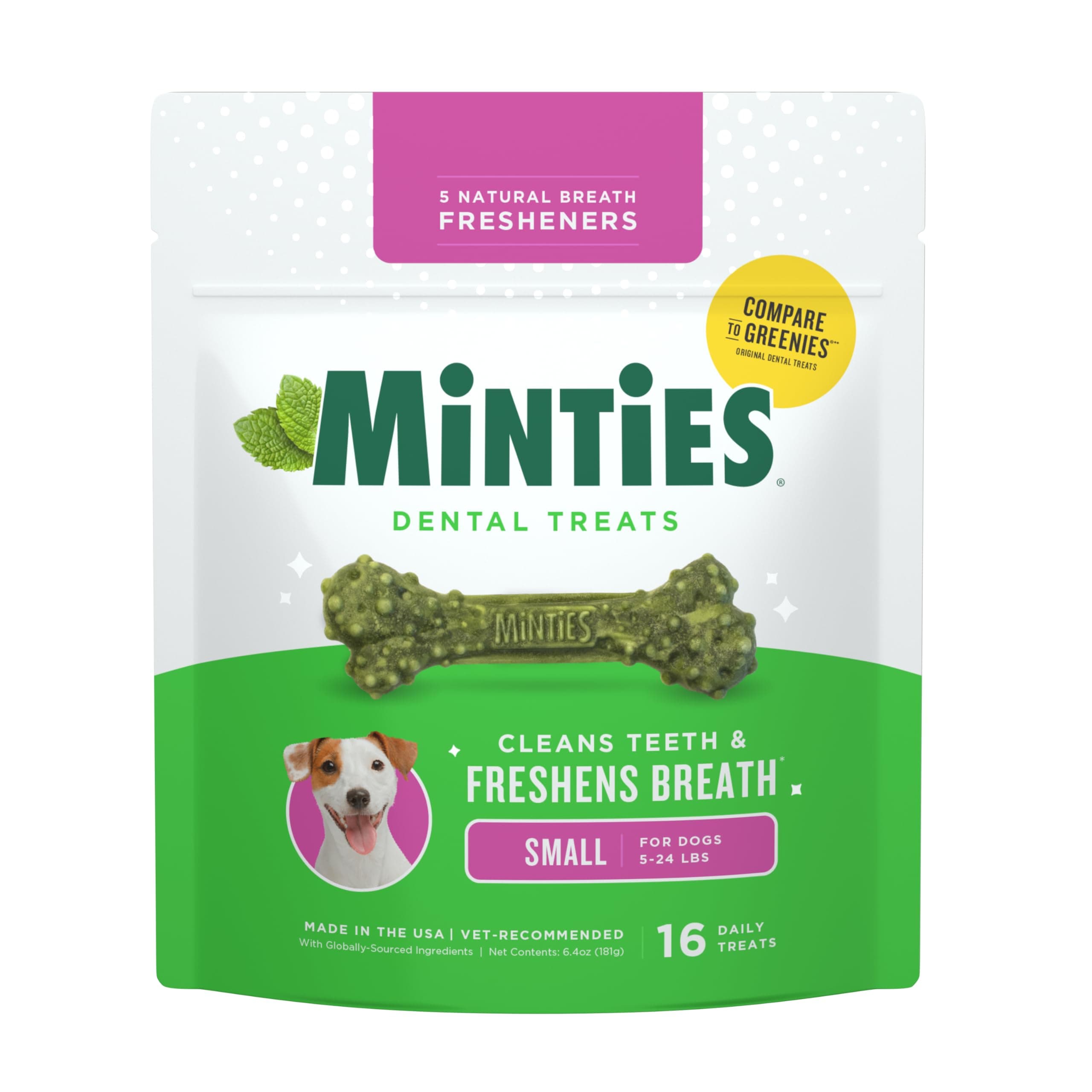 Minties - Tiny/Small Dog (Adult dogs 5-39 lbs) (16, 40, 80 Count)