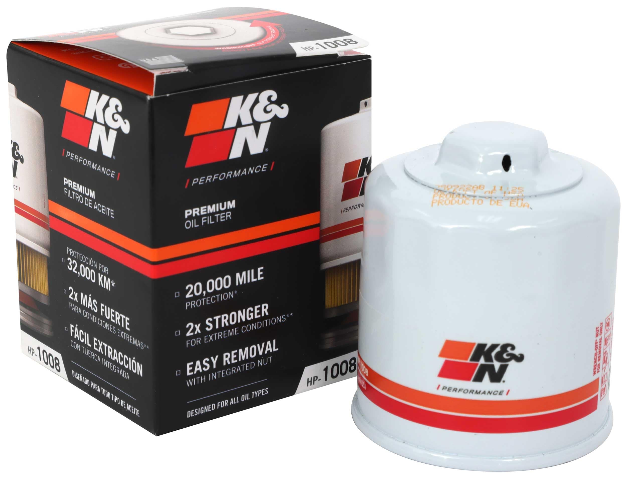 K&N HP-1008 Performance Wrench-Off Oil Filter