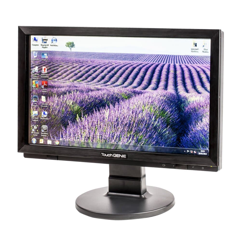 Touch Genie Touchscreen Overlay Brushed Aluminium Frame for 18.5-Inch Monitor