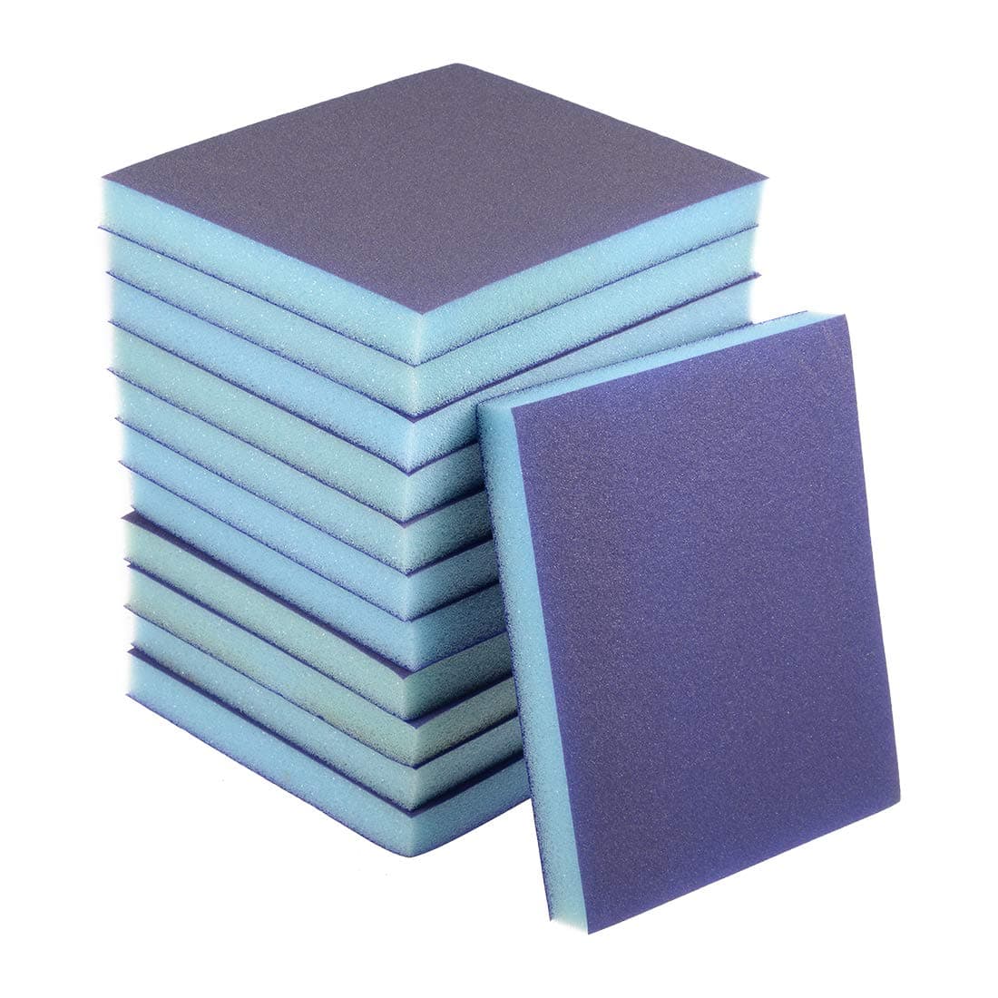 sourcing map Sanding Sponge Blocks 220-Grits Medium Grit Sand Block Pad for Kitchen Metal/Drywall/Wood Purple 12pcs